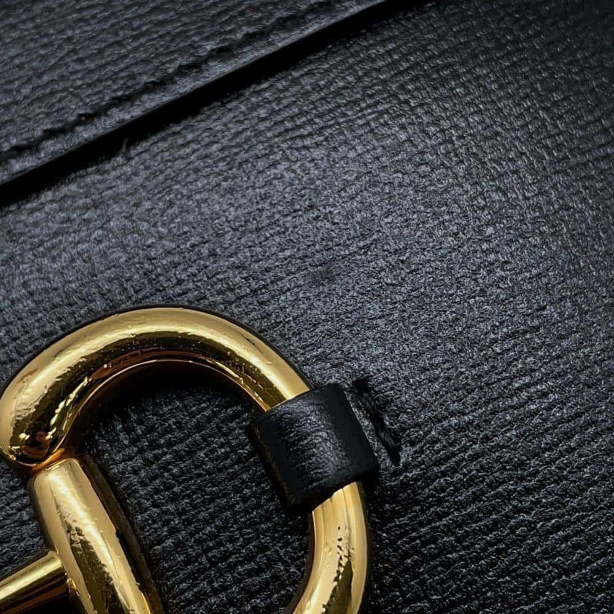 Gucci Black 1955 Horsebit Bucket Shoulder Bag 