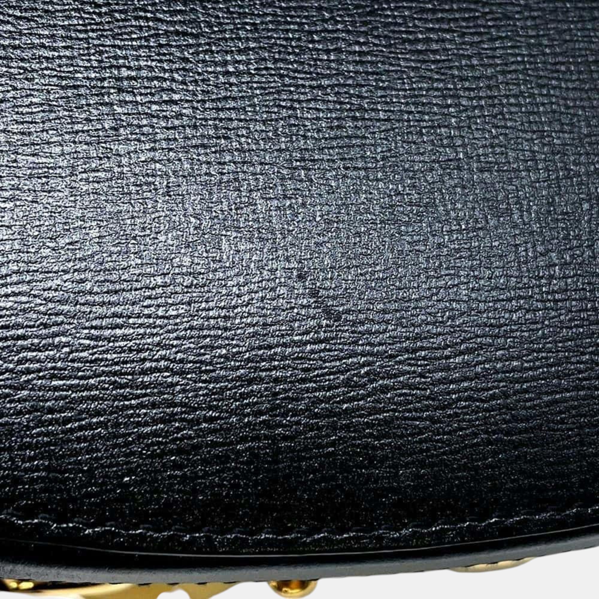 Gucci Black 1955 Horsebit Bucket Shoulder Bag 