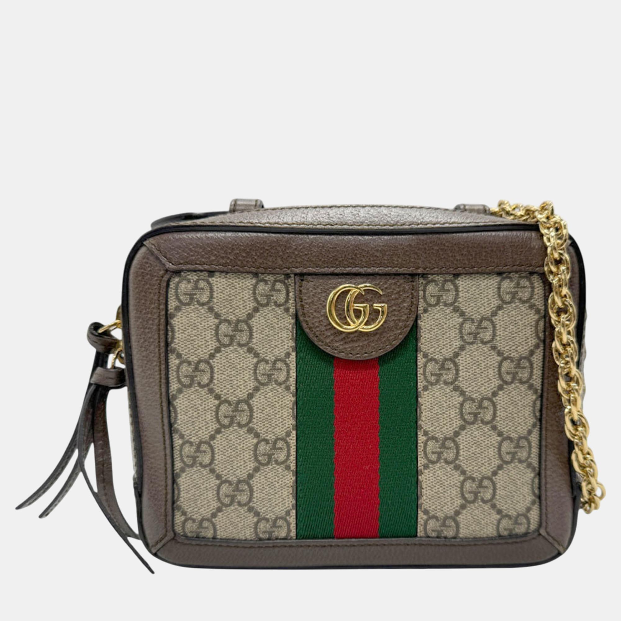 

Gucci Brown Supreme Canvas Ophidia Gg Shoulder Bag