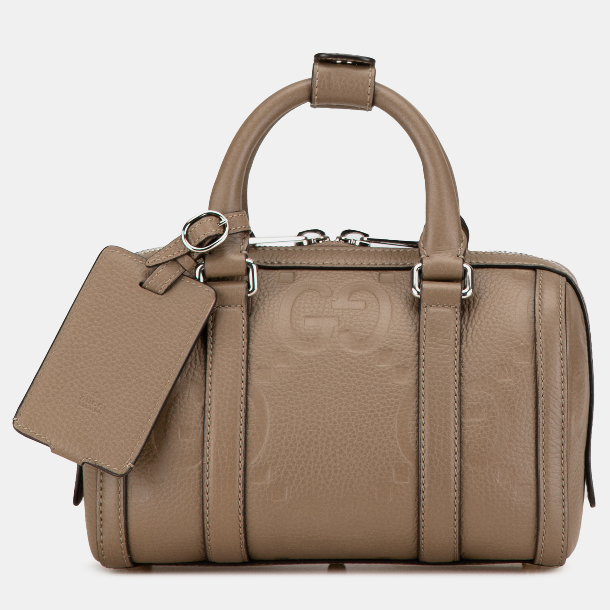 

Gucci Brown Mini Leather Jumbo GG Duffle Bag