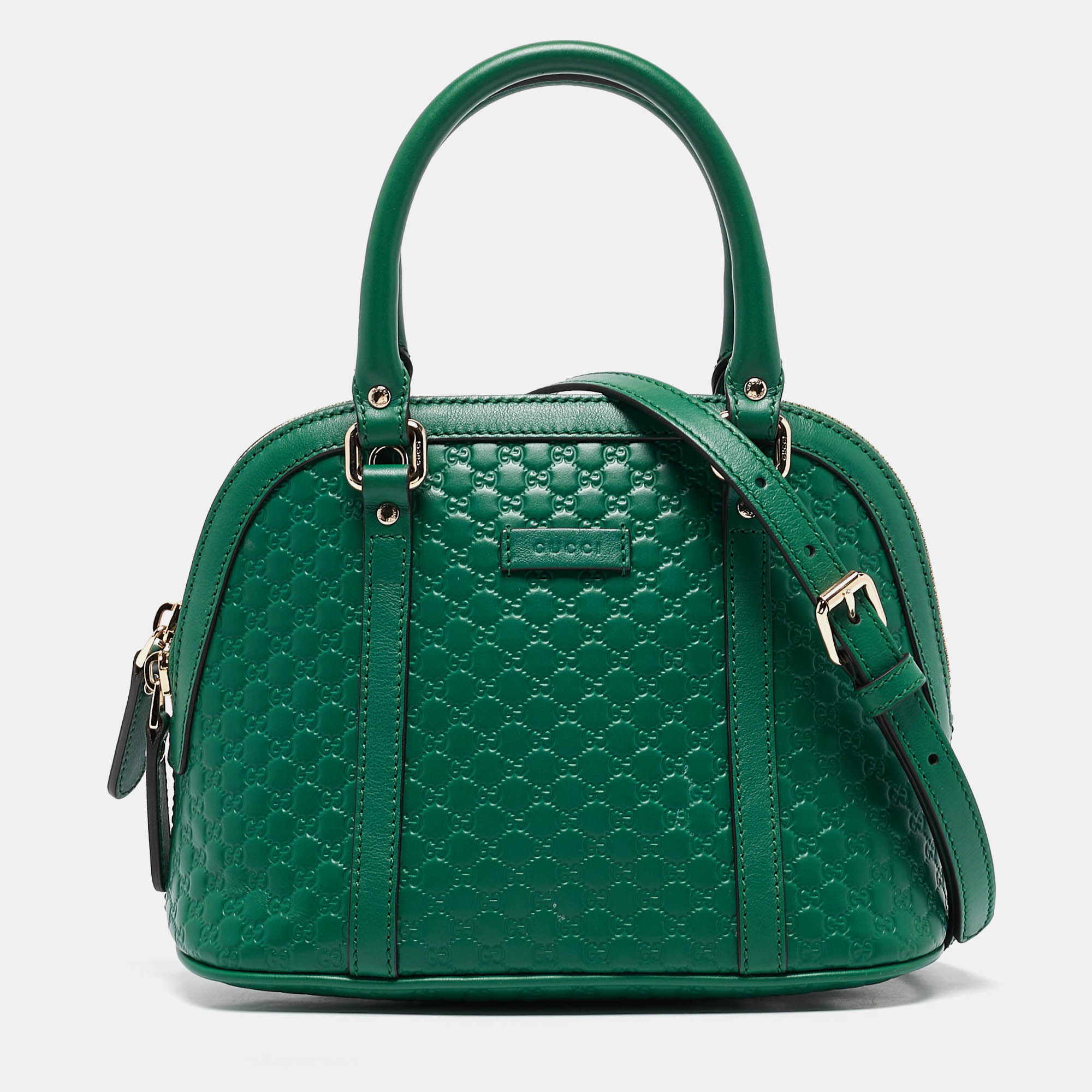 

Gucci Green Microguccissima Leather Small Nice Dome Bag