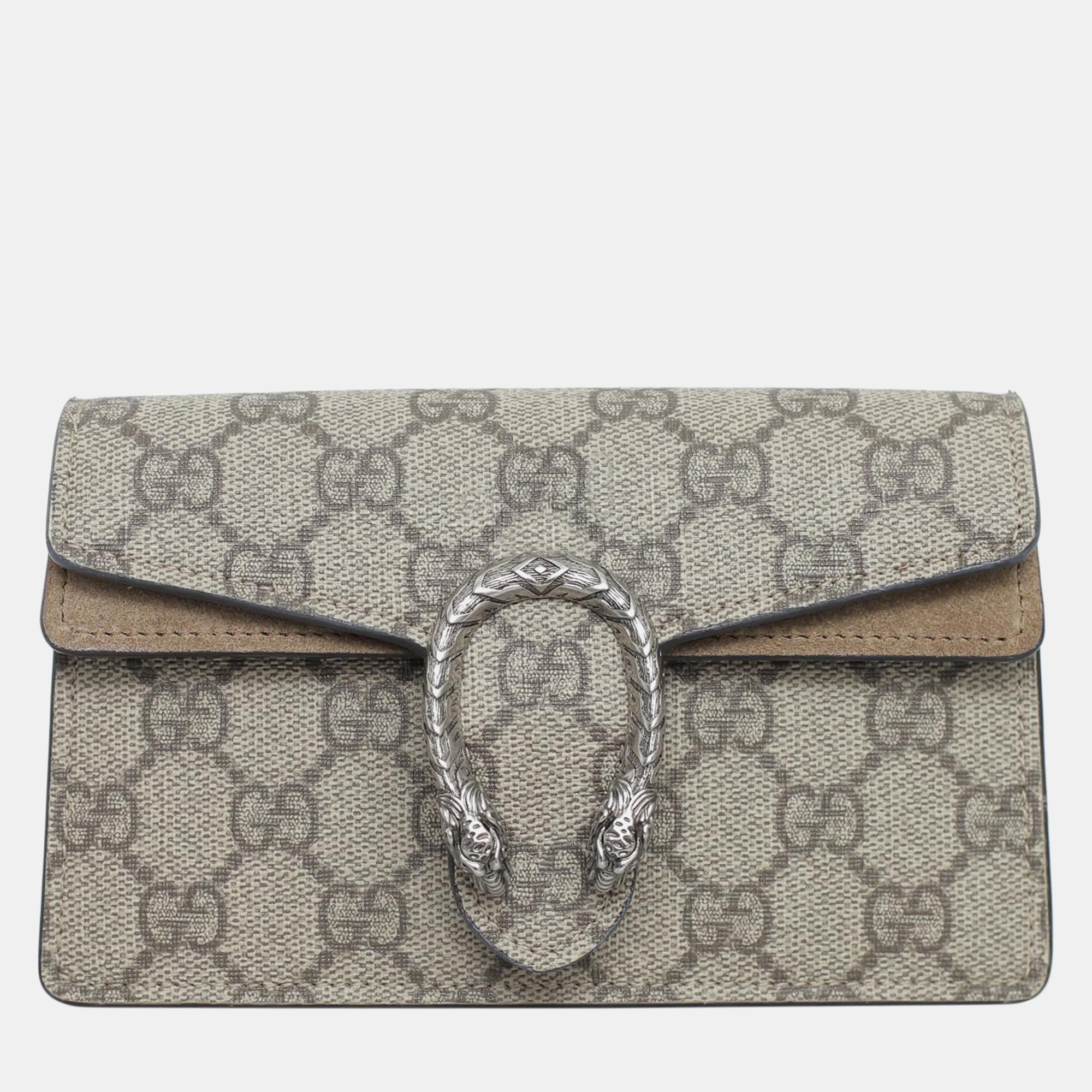 

Gucci GG Supreme Super Mini Dionysus Shoulder Bag, Beige