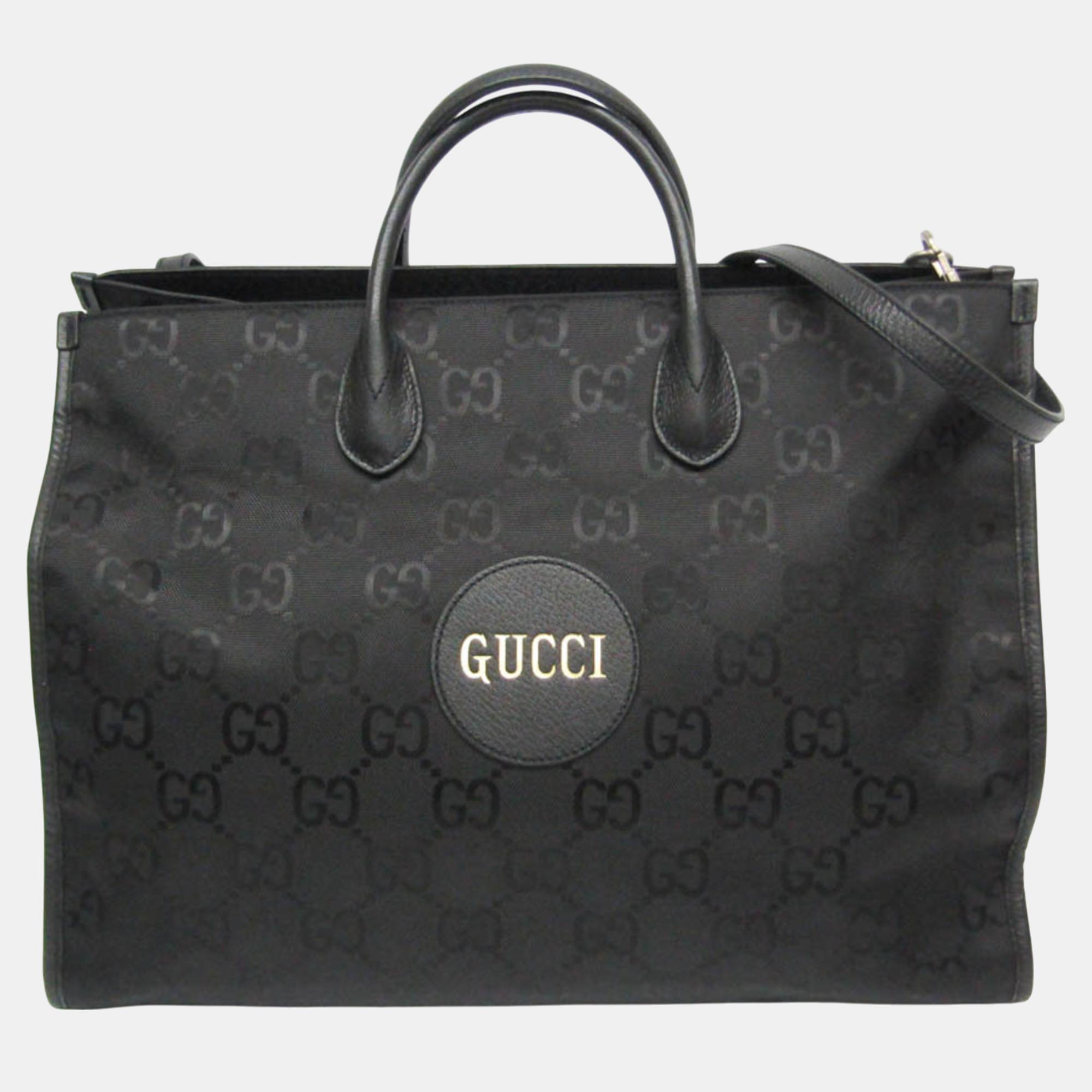 

Gucci Black Leather, Nylon Off The Grid Tote Bag