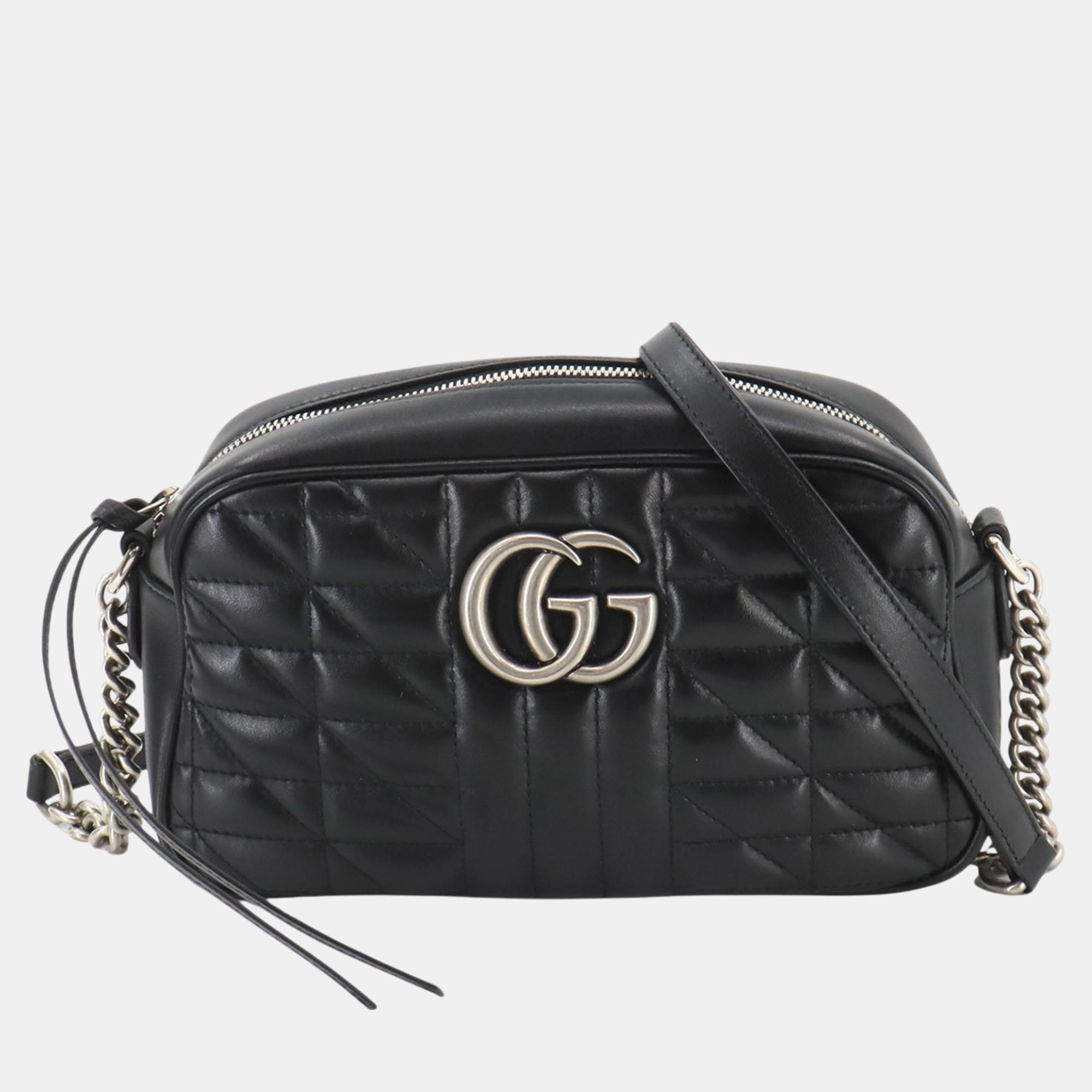 

Gucci Gg Marmont Chain Shoulder Bag Leather Black