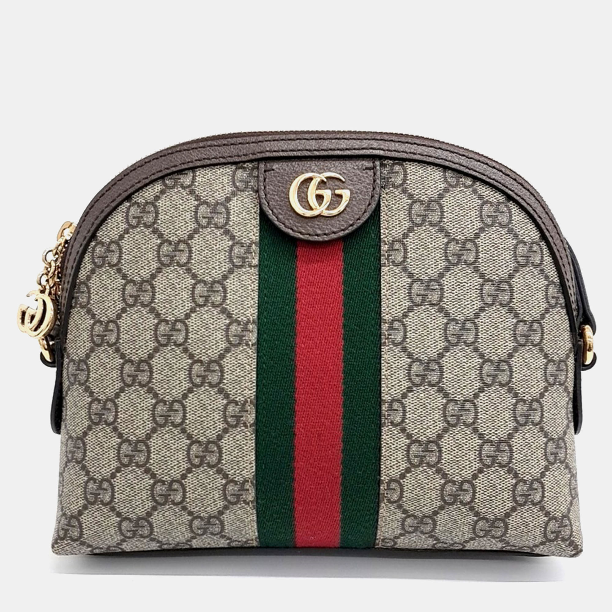 

Gucci Beige Brown PVC Ophidia Supreme Crossbody Bag