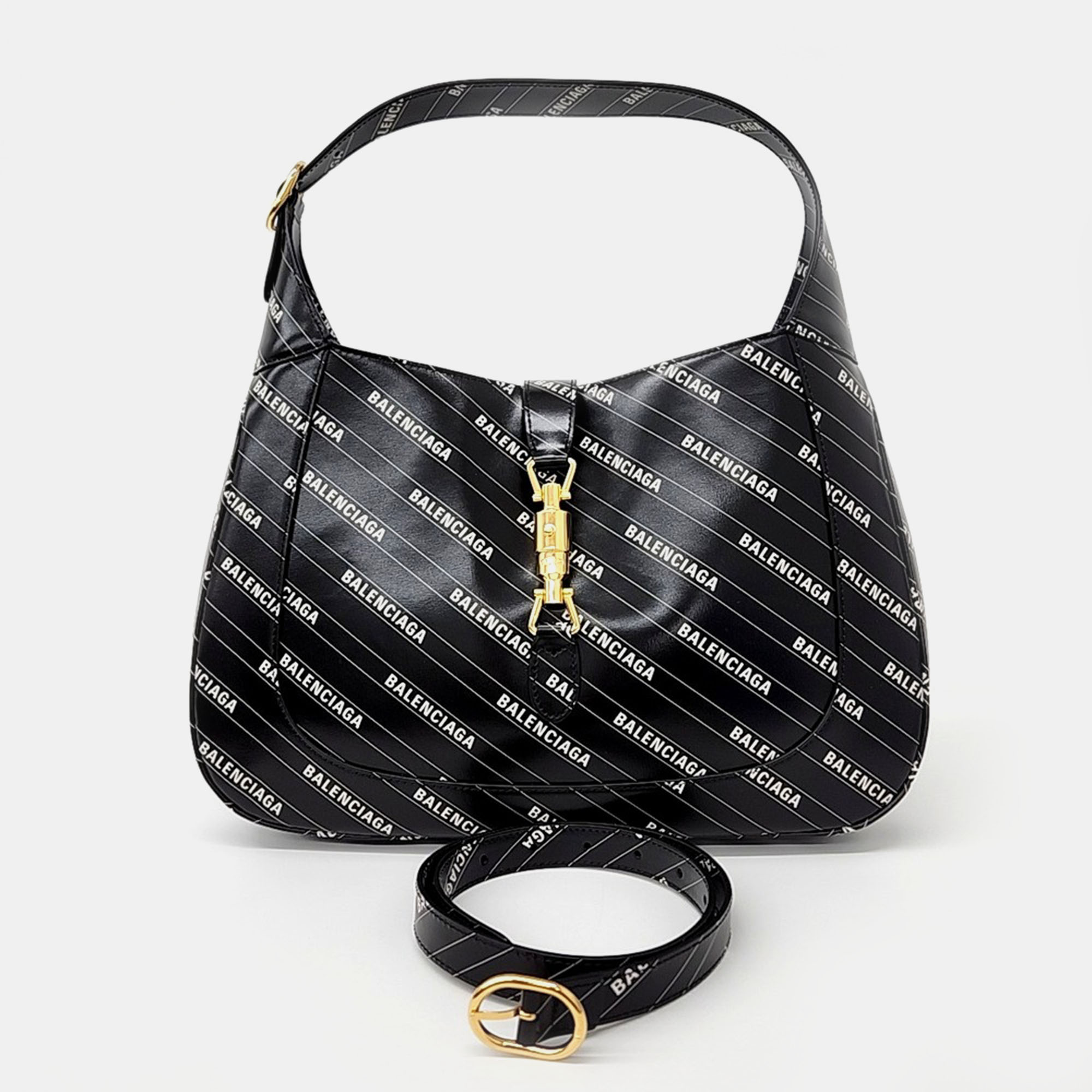 

Gucci Black Leather Hacker Project 1961 Jackie medium hobo bag