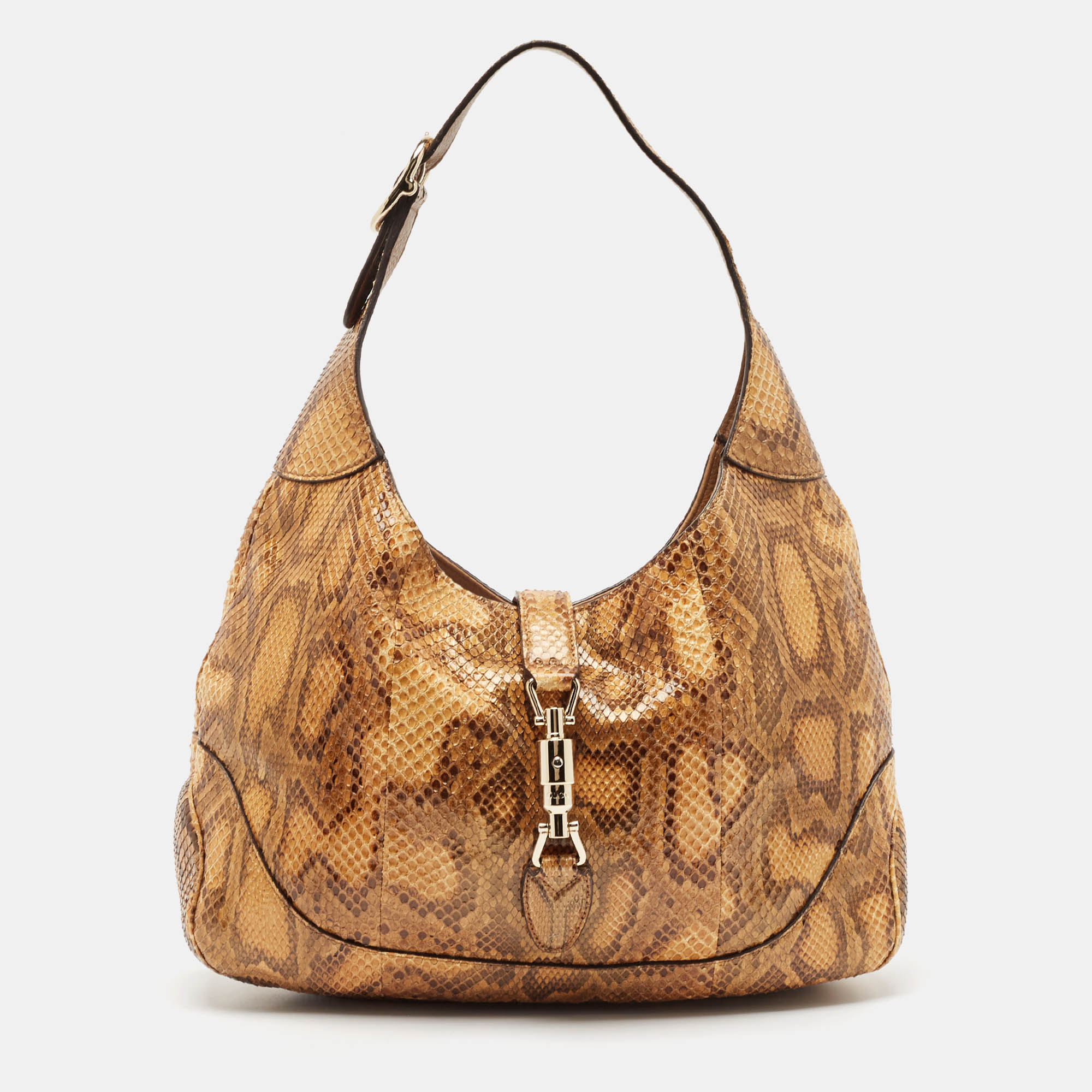 

Gucci Tan Python  New Jackie Hobo