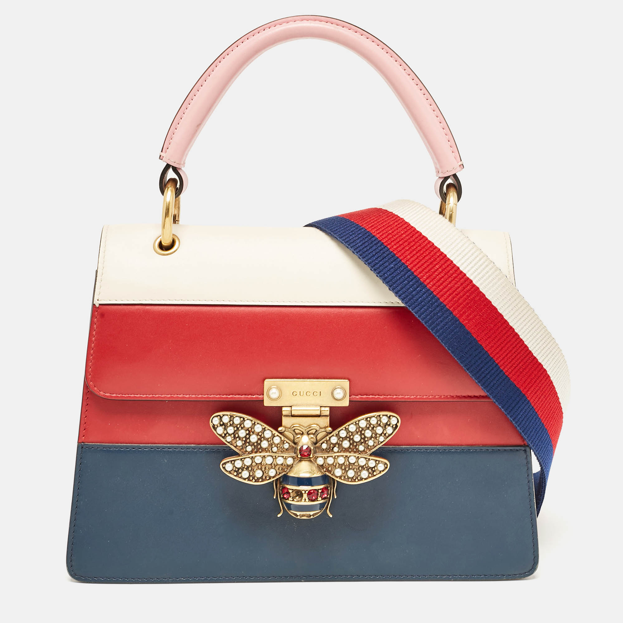 

Gucci Multicolor Leather Small Queen Margaret Top Handle Bag