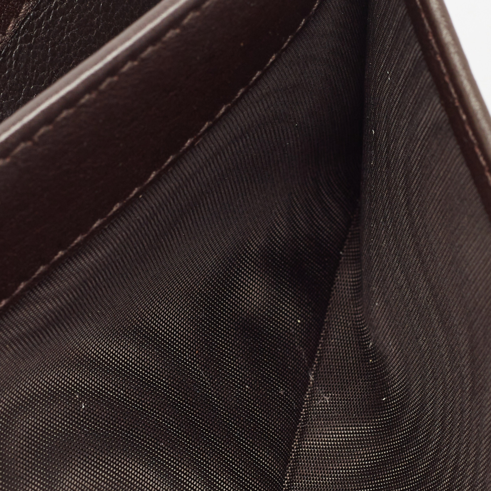 Gucci Dark Brown Guccissima Leather Interlocking G Continental Wallet 