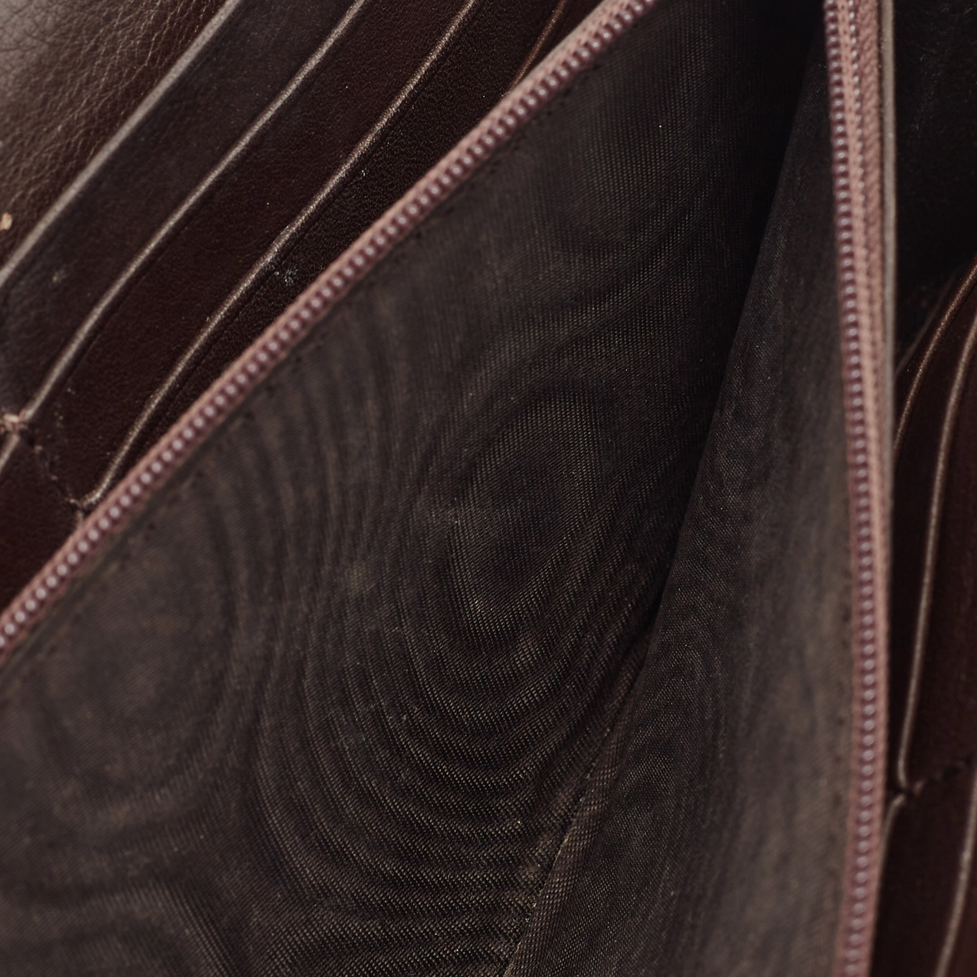 Gucci Dark Brown Guccissima Leather Interlocking G Continental Wallet 