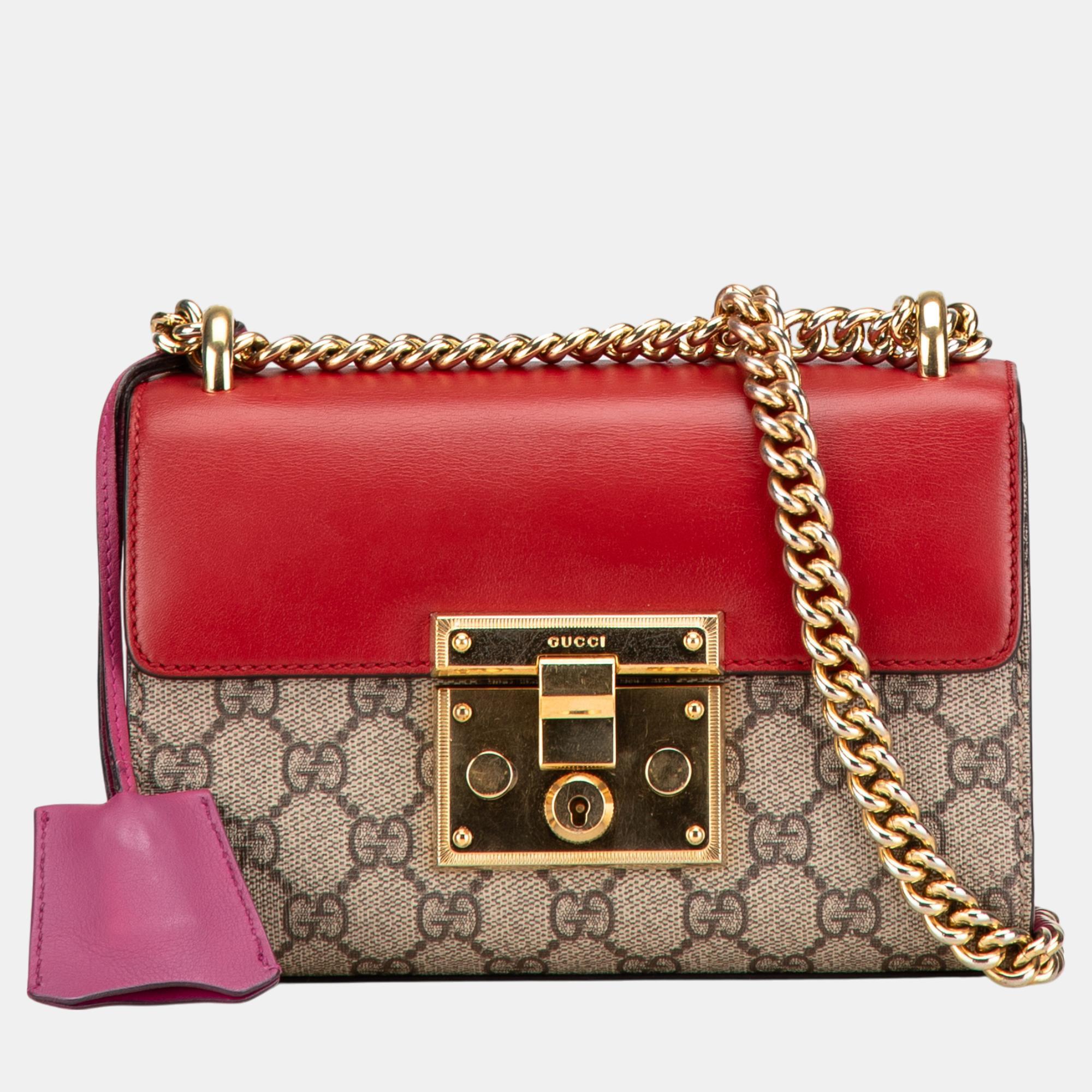 

Gucci Multicolor Small GG Supreme Padlock Crossbody