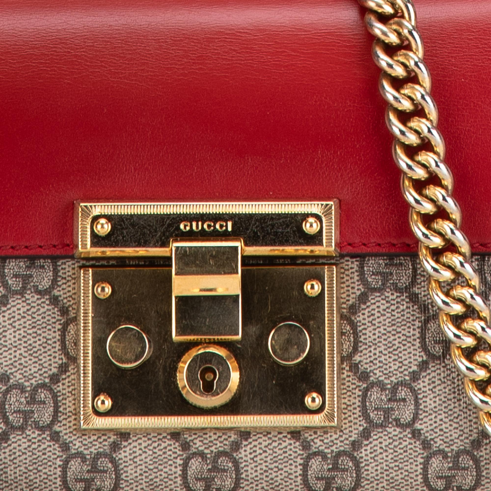 Gucci Multicolor Small GG Supreme Padlock Crossbody 