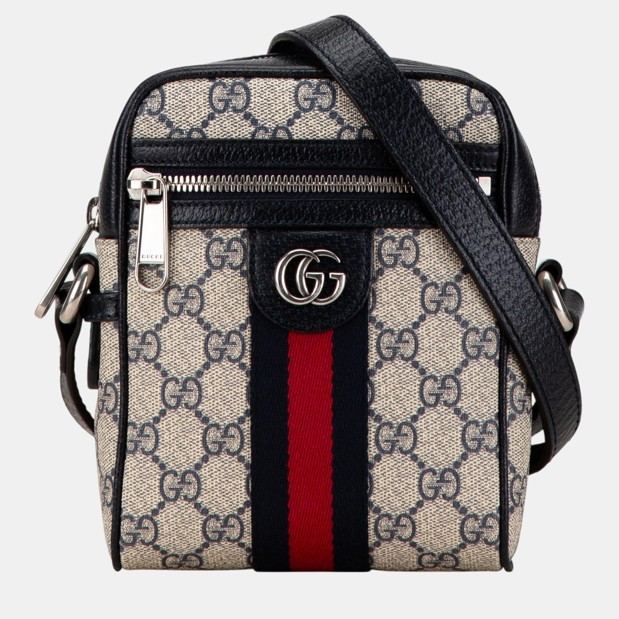 

Gucci Brown Mini GG Supreme Ophidia Crossbody