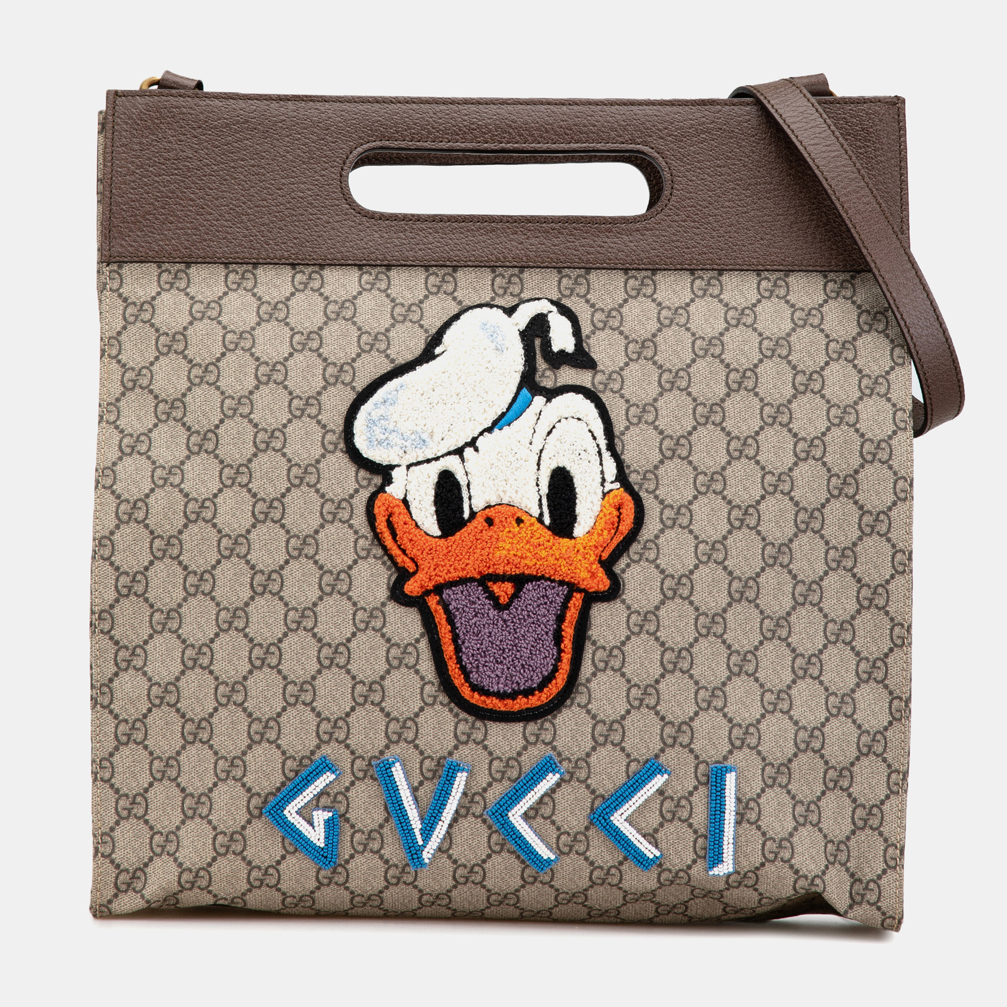 

Gucci Brown GG Supreme Donald Duck Neo Vintage Soft Tote