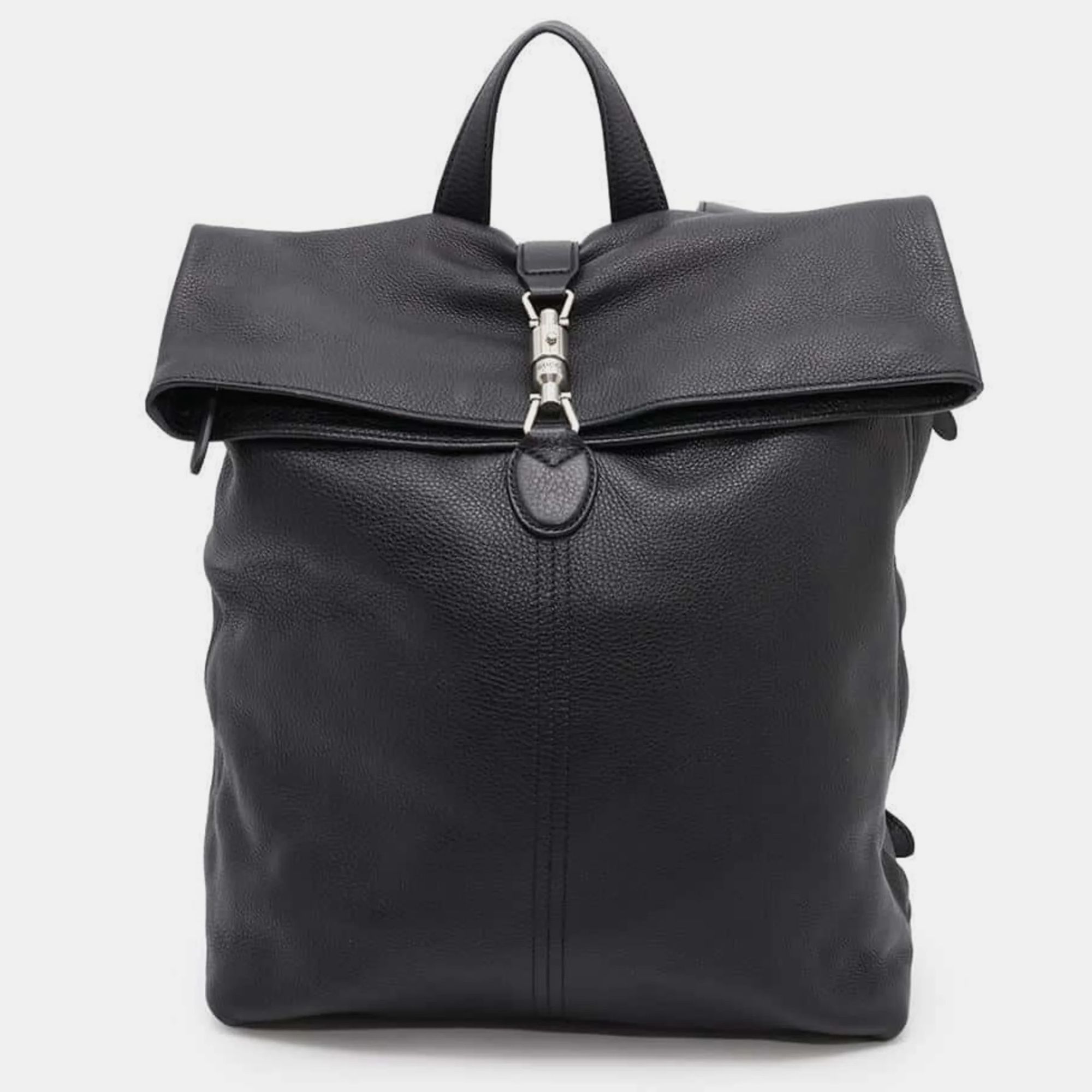 

Gucci Black Leather Jackie 1961 Backpack