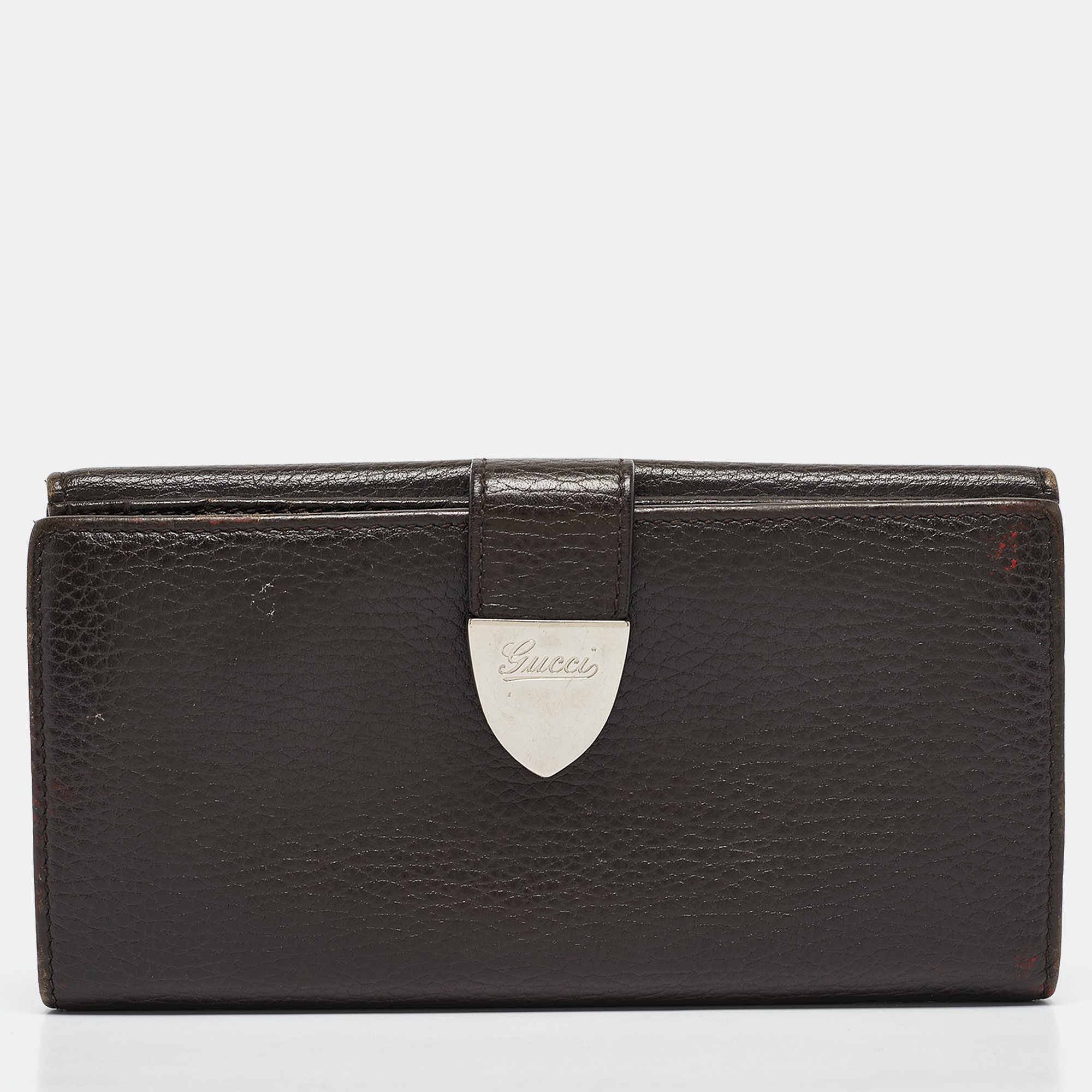 

Gucci Brown Leather Signoria Continental Wallet