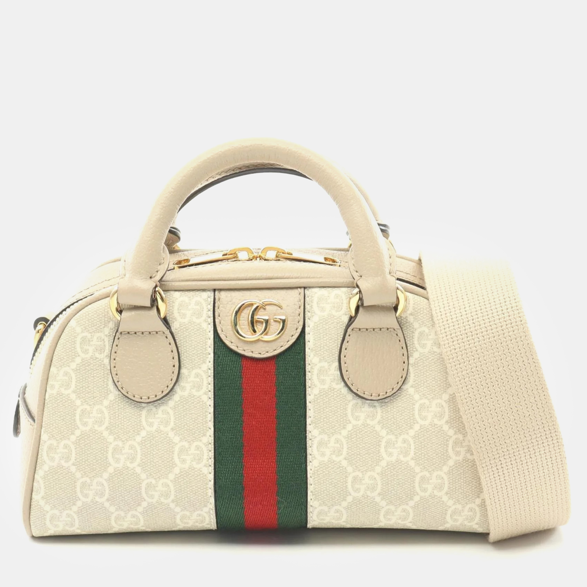 

Gucci Ophidia Gg Supreme Coated Canvas Leather Beige Multicolor Bag