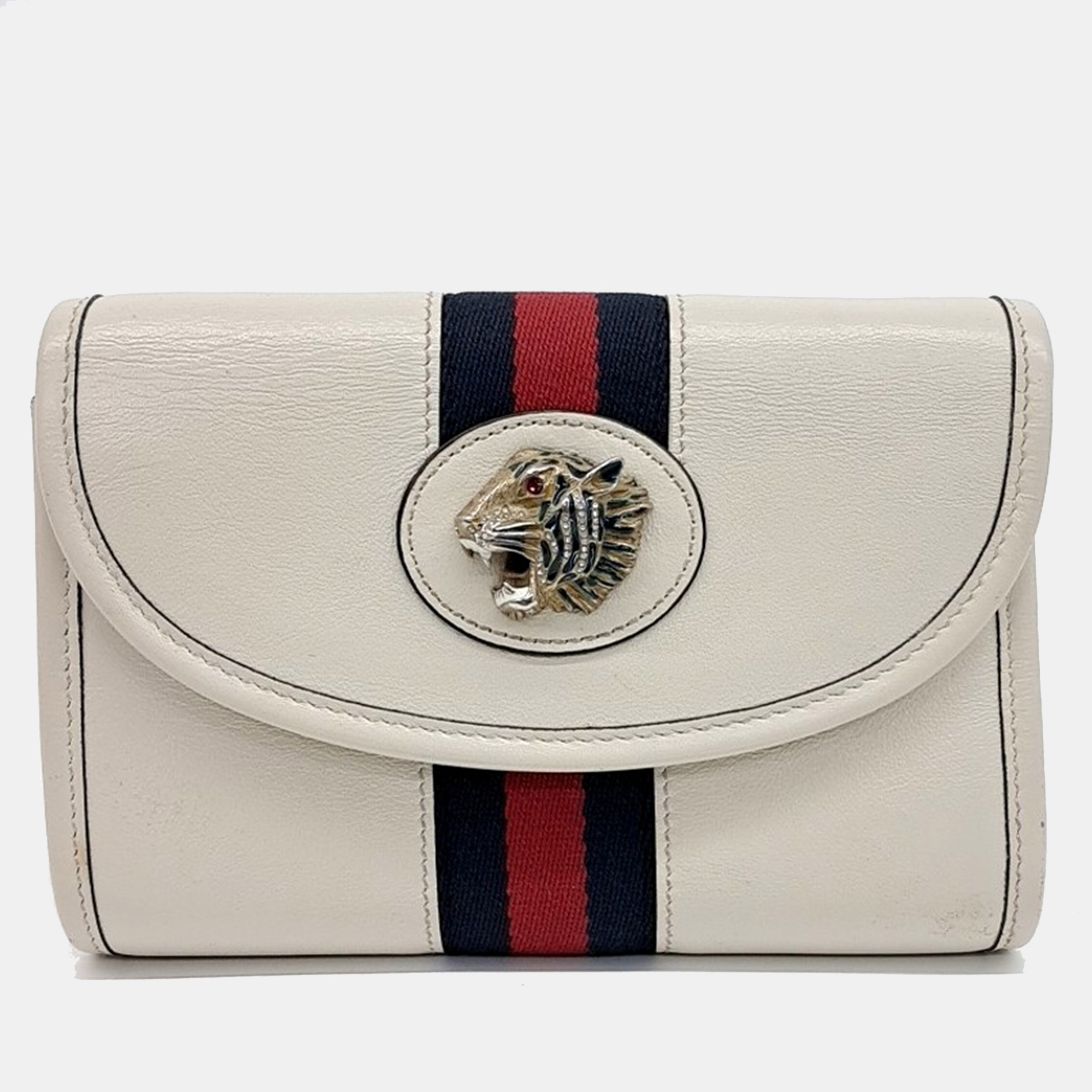 

Gucci White Leather Rajah Mini Crossbody Bag