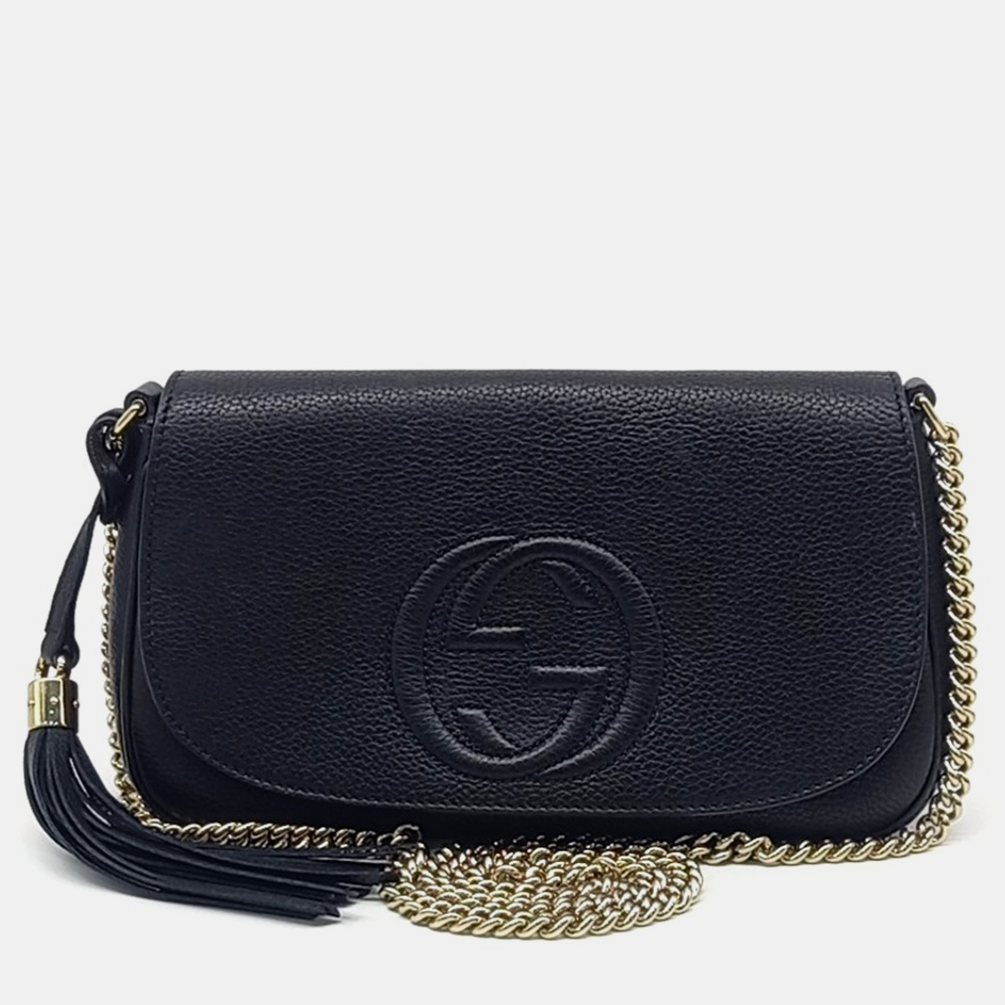 

Gucci Black Leather Soho Chain Crossbody Bag