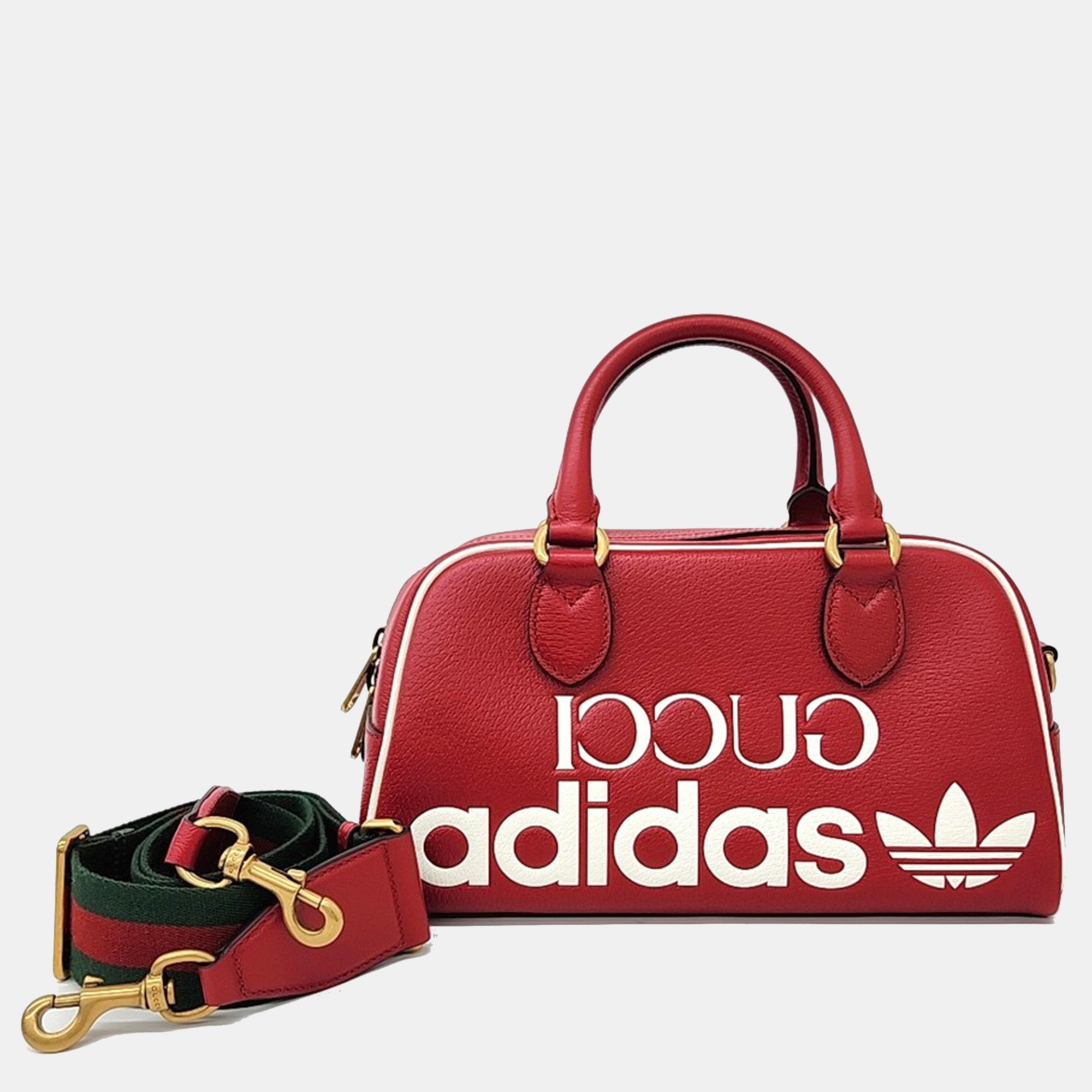 

Gucci Red Leather X Adidas Duffel Bag