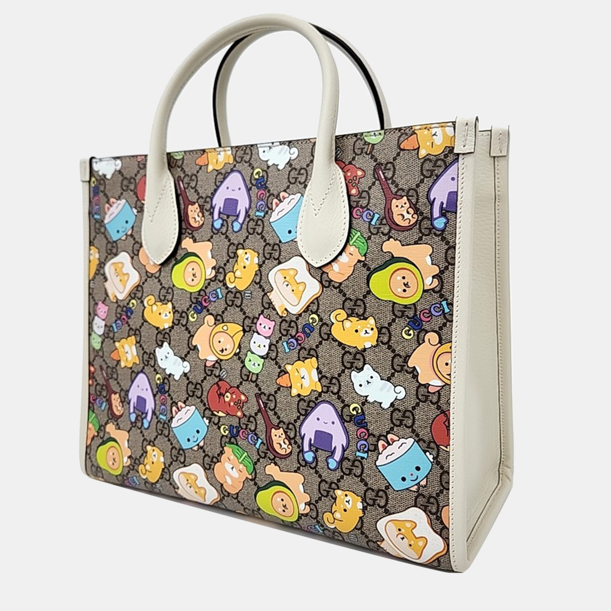 Gucci Multicolor PVC 100 Small Tote And Shoulder Bag 