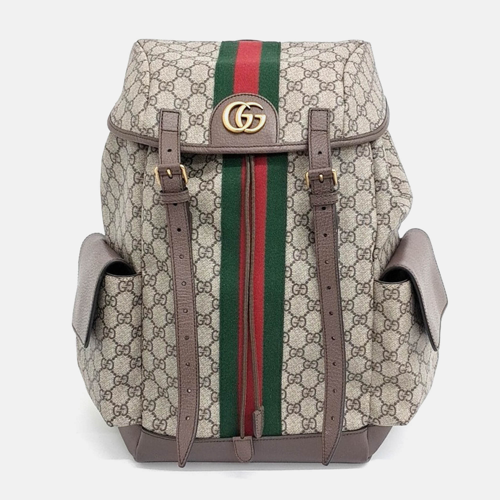 

Gucci Multicolor Coated Canvas GG Ophidia Medium Backpack bag