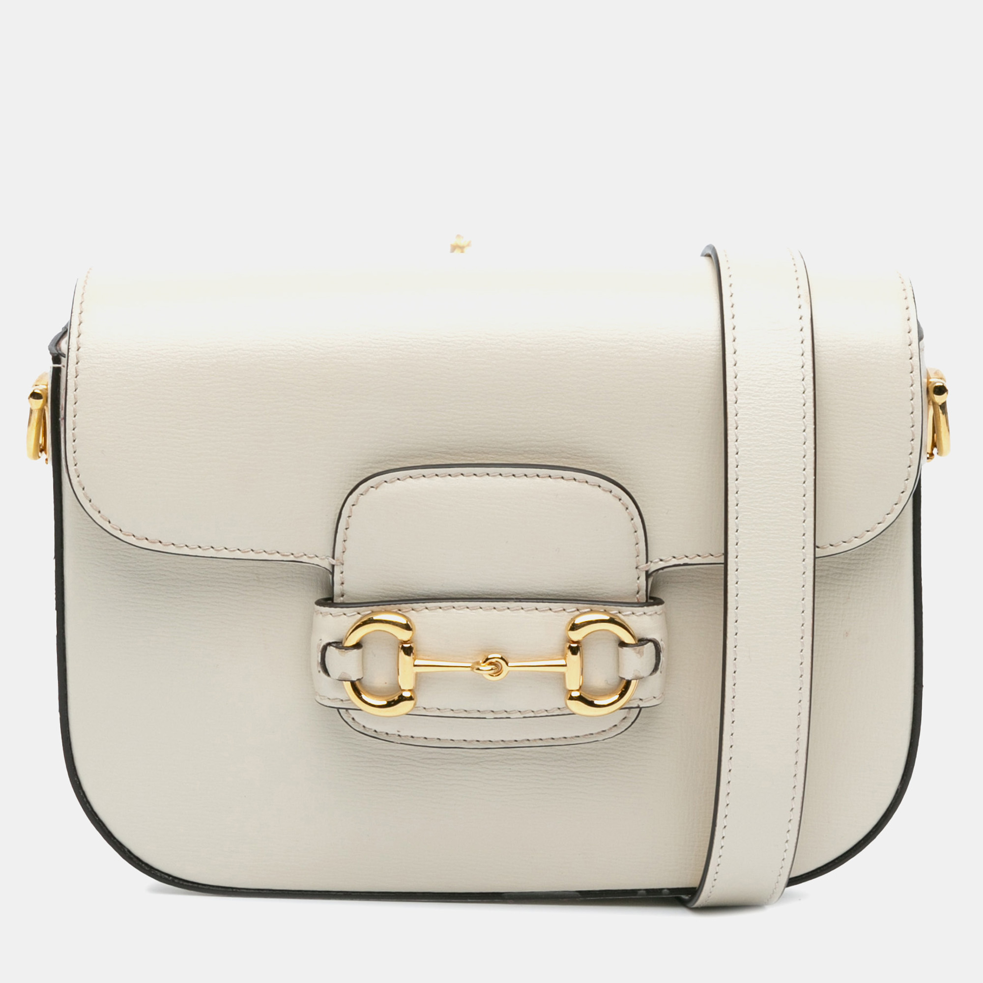 

Gucci White Mini Leather Horsebit 1955 Crossbody