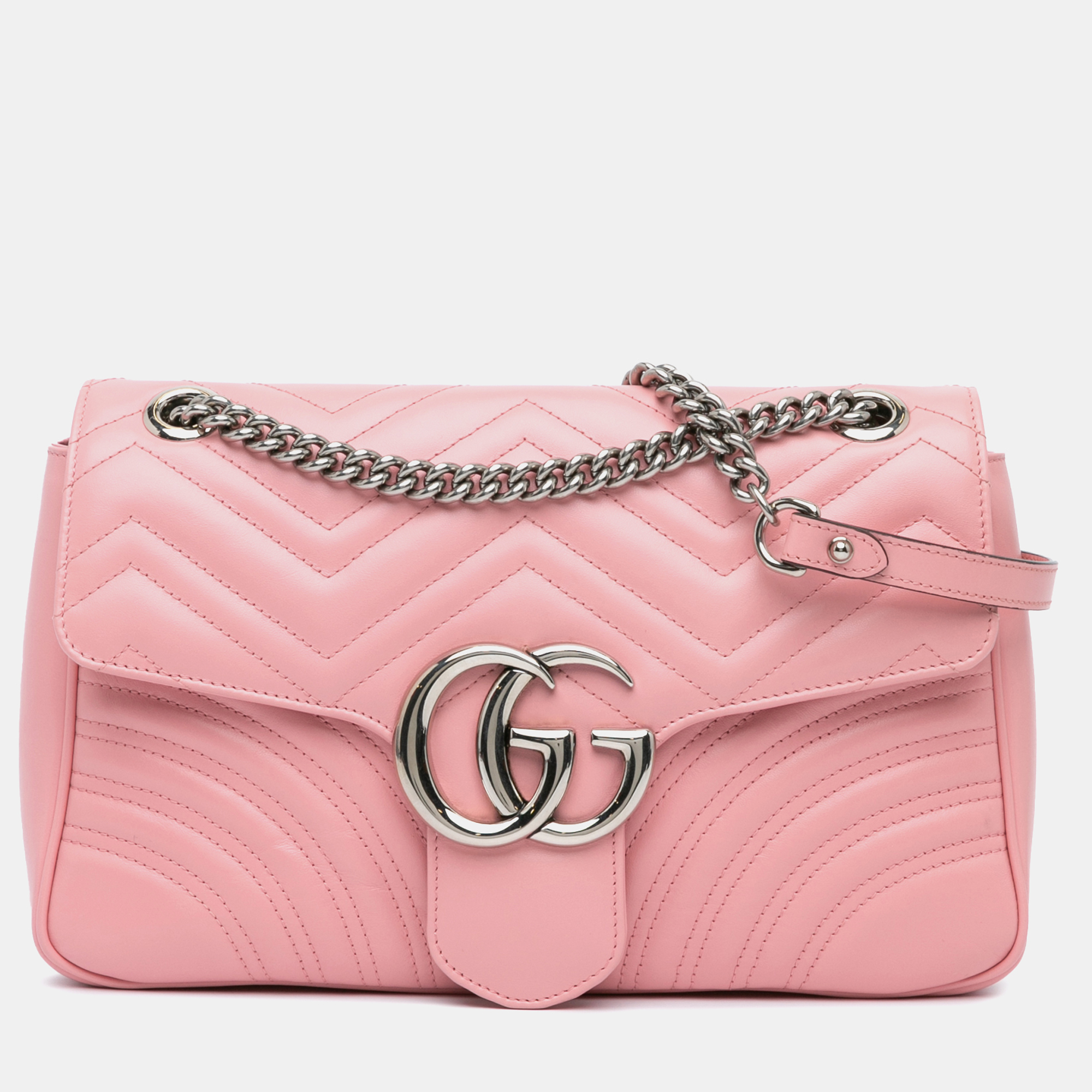 

Gucci Pink Medium GG Marmont Matelasse Leather Crossbody