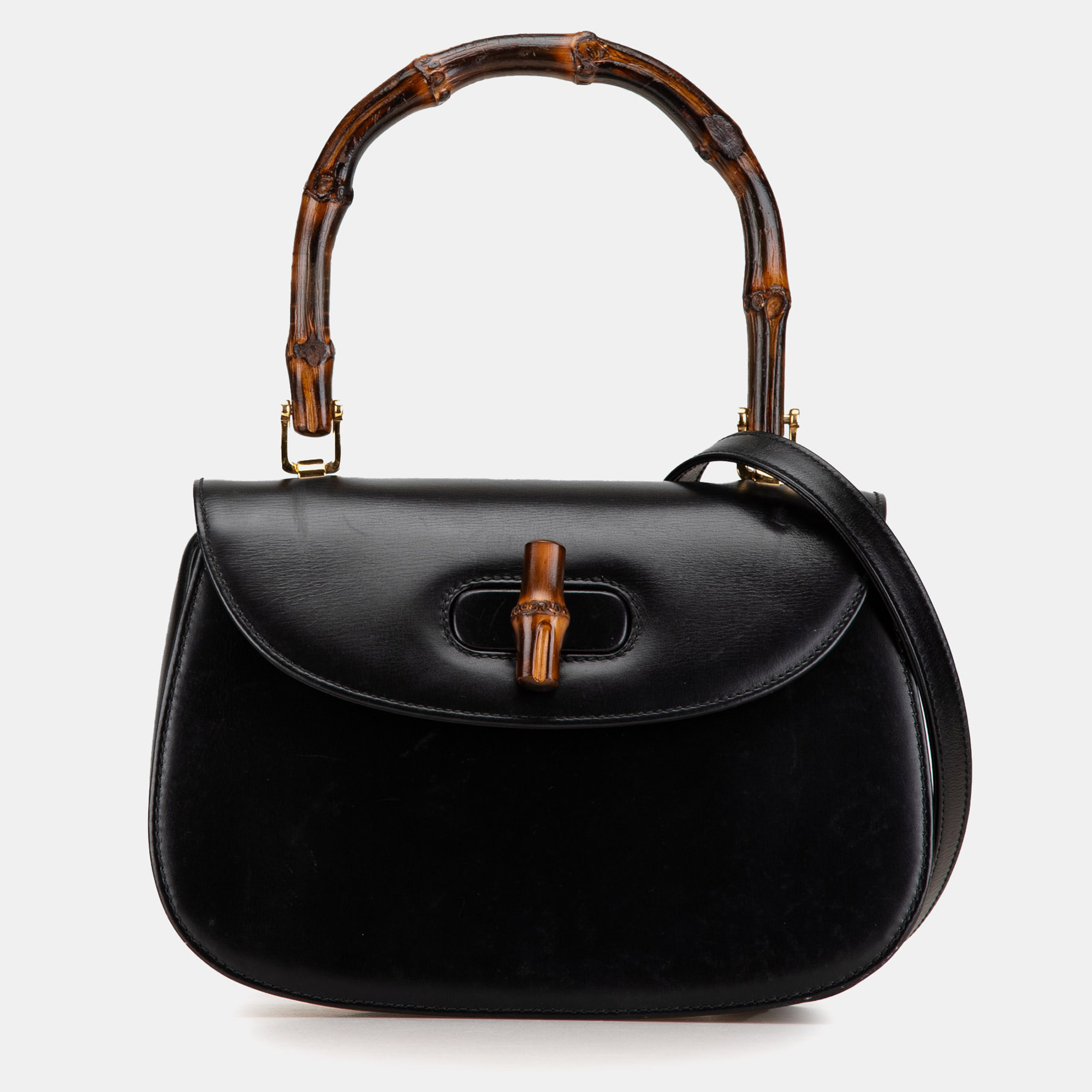 

Gucci Black Mini Calfskin Bamboo Night