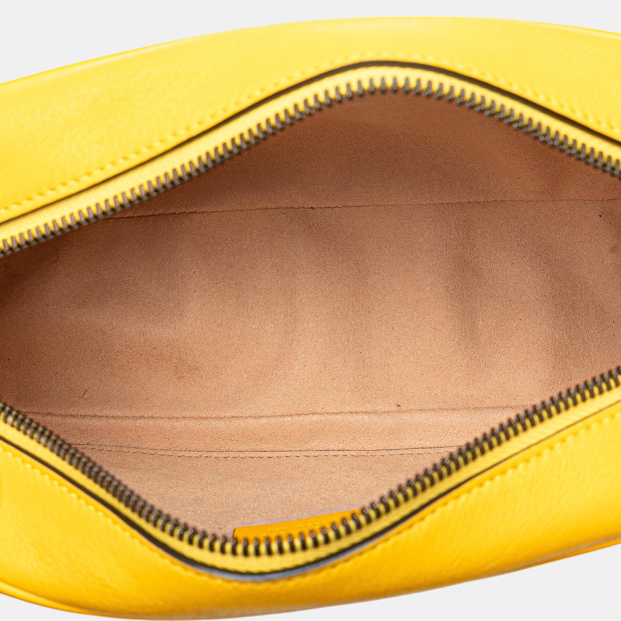 Gucci Yellow Small GG Marmont Matelasse Crossbody 