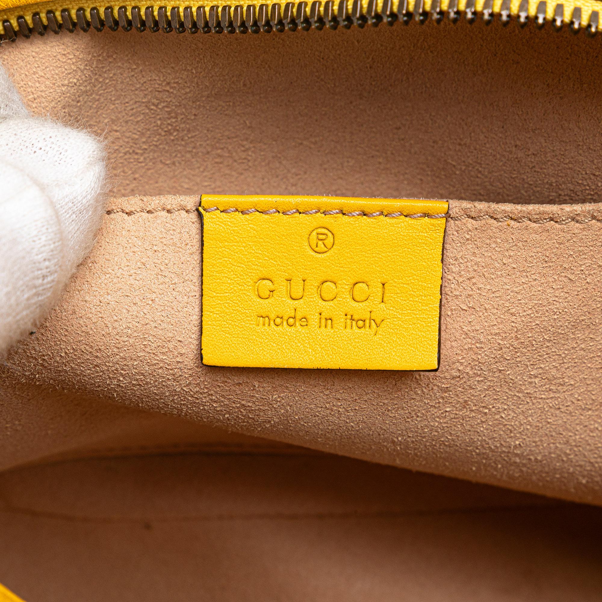Gucci Yellow Small GG Marmont Matelasse Crossbody 