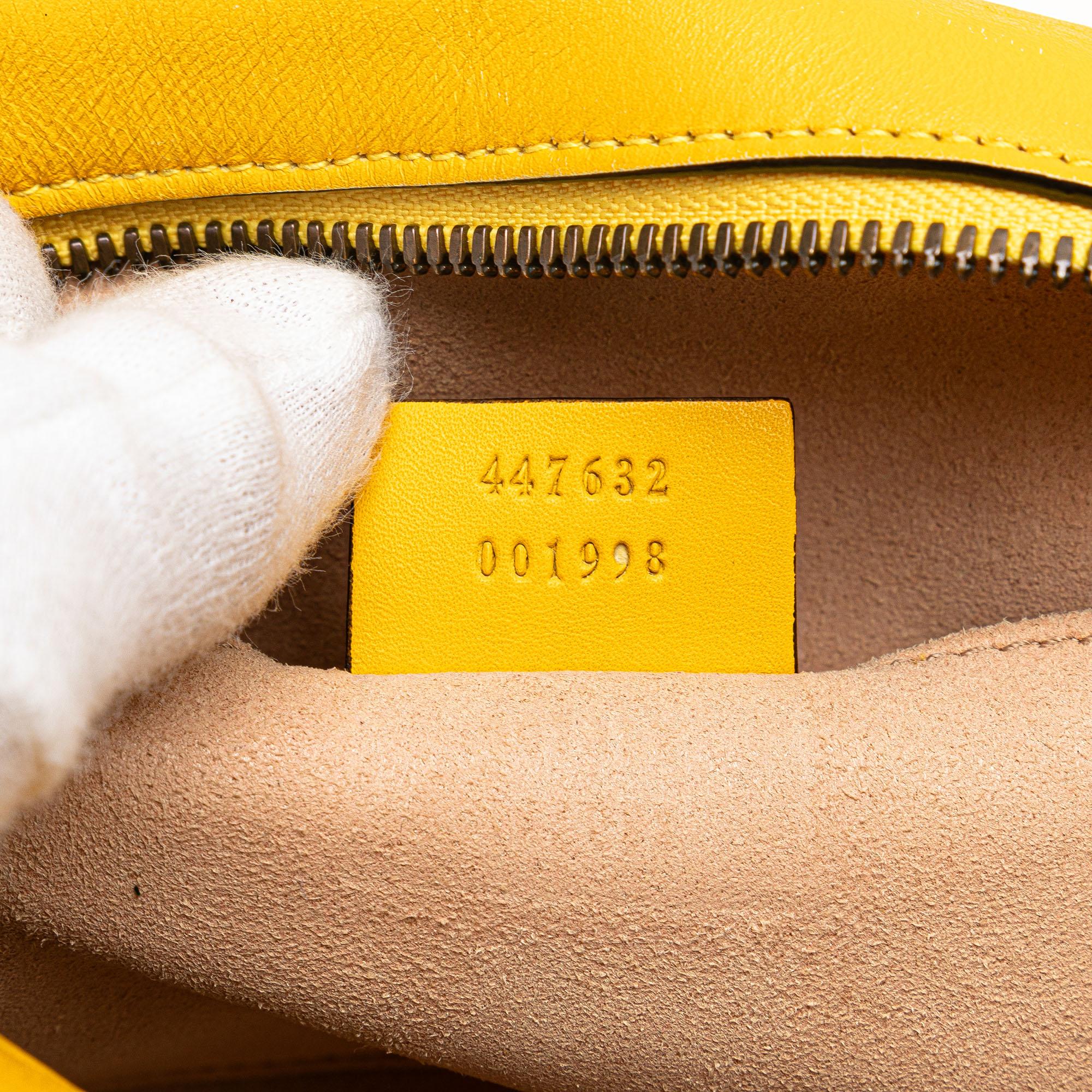 Gucci Yellow Small GG Marmont Matelasse Crossbody 