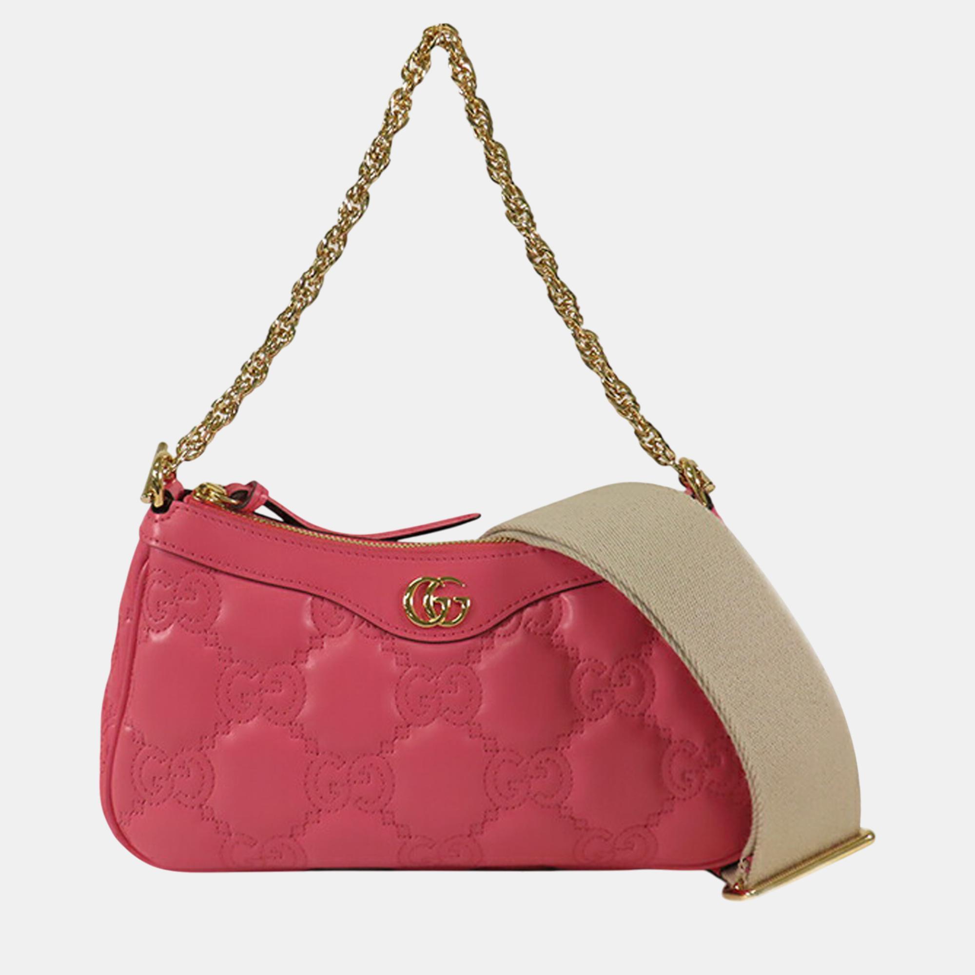 

Gucci Pink Small GG Matelasse Shoulder Bag