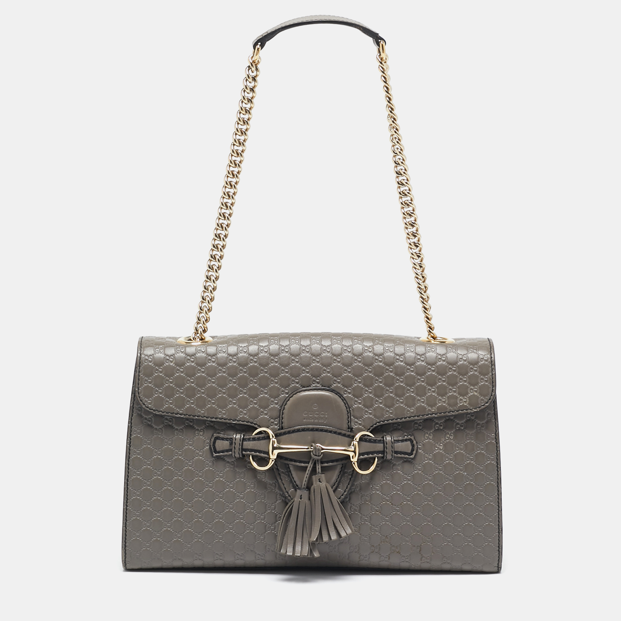 

Gucci Grey Microguccissima Leather  Emily Shoulder Bag