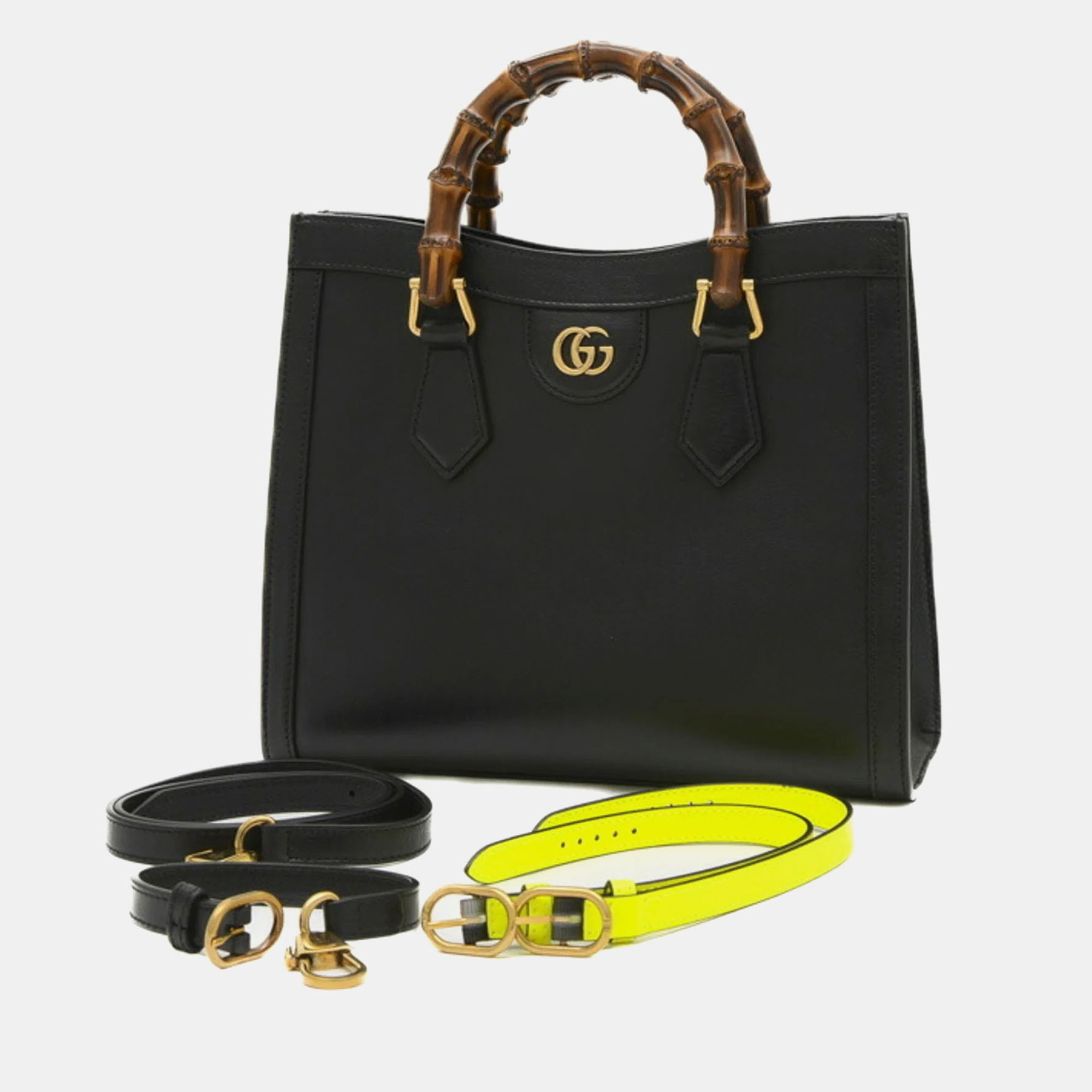 

Gucci Black Leather Diana Small Bamboo Bag