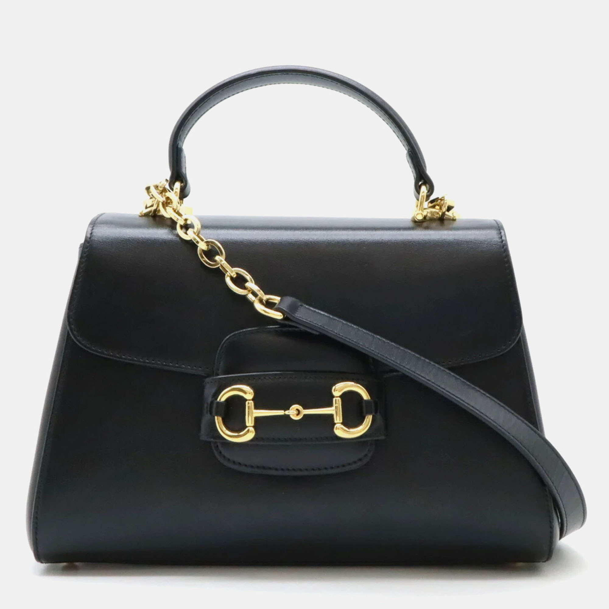 

Gucci Black Leather Horsebit 1955 Medium Bag