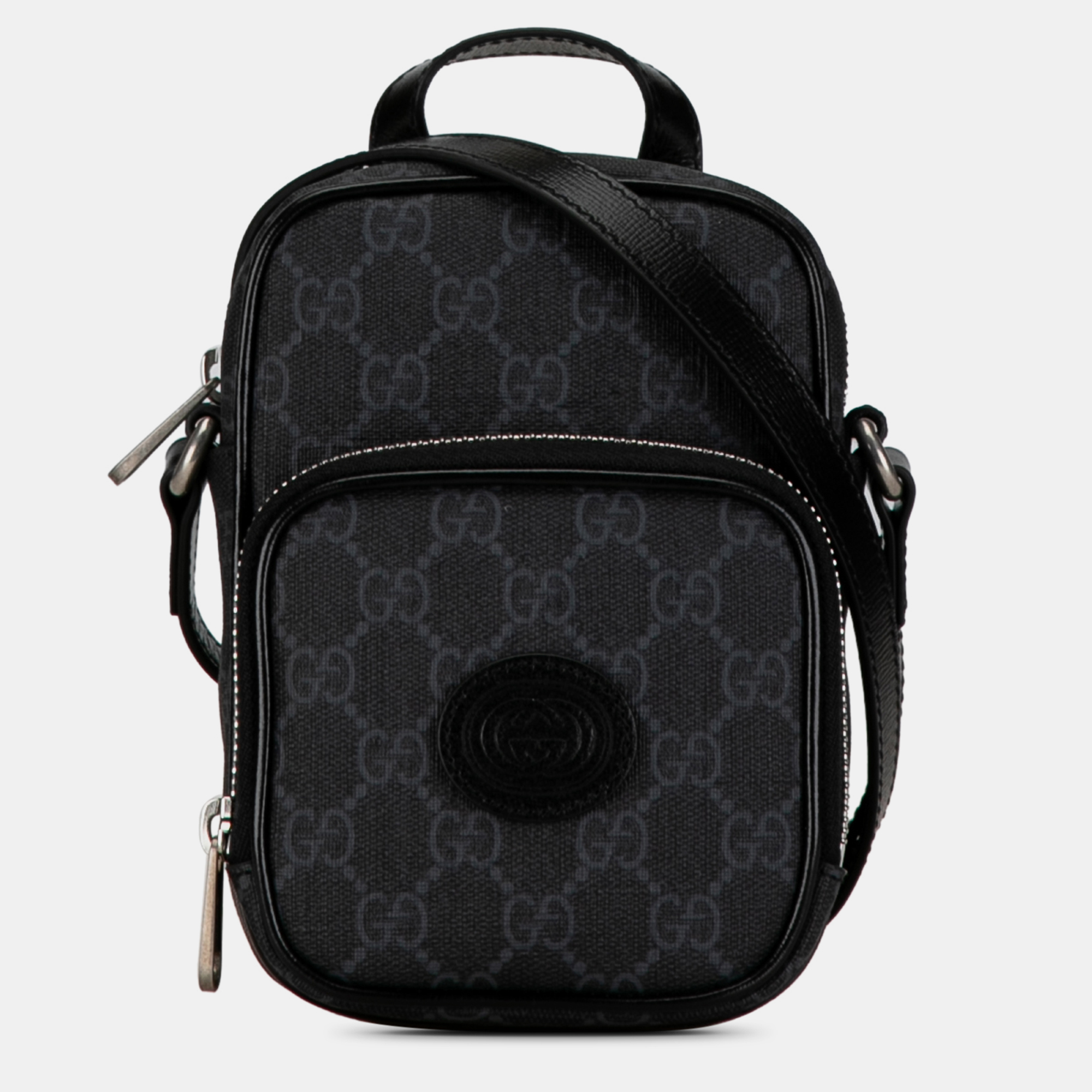 

Gucci Black Mini GG Supreme Interlocking G Crossbody