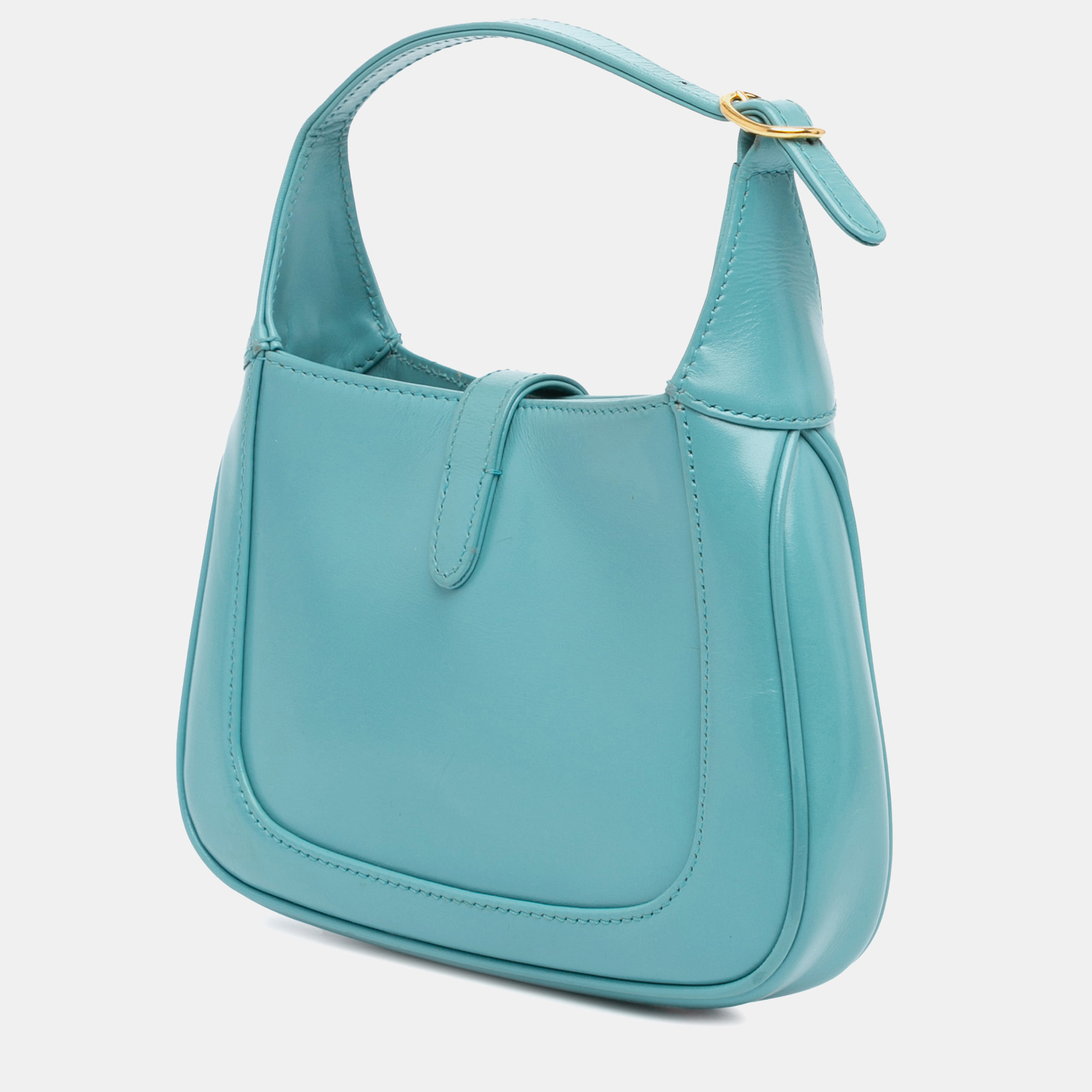 Gucci Blue Mini Jackie 1961 Leather Satchel 