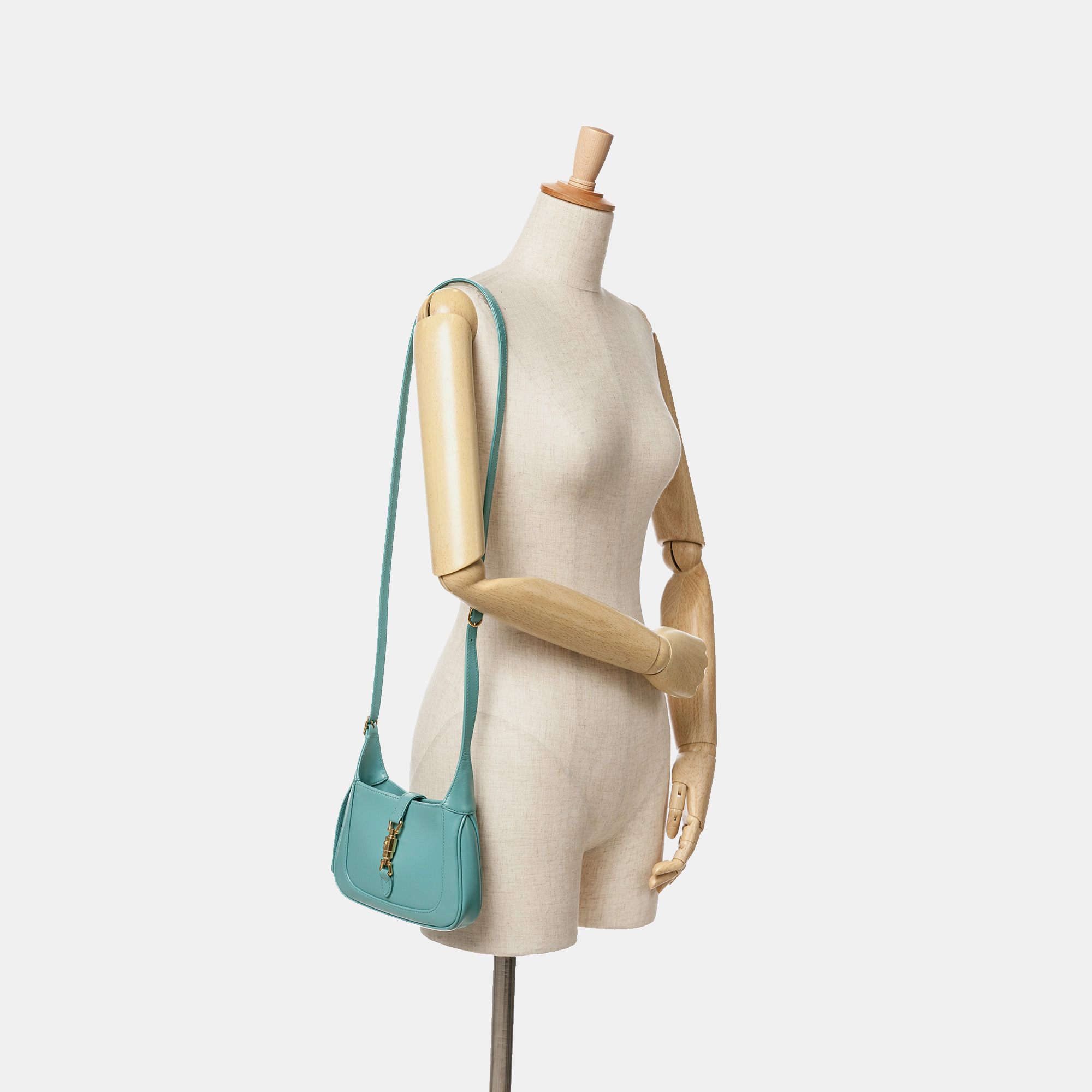 Gucci Blue Mini Jackie 1961 Leather Satchel 