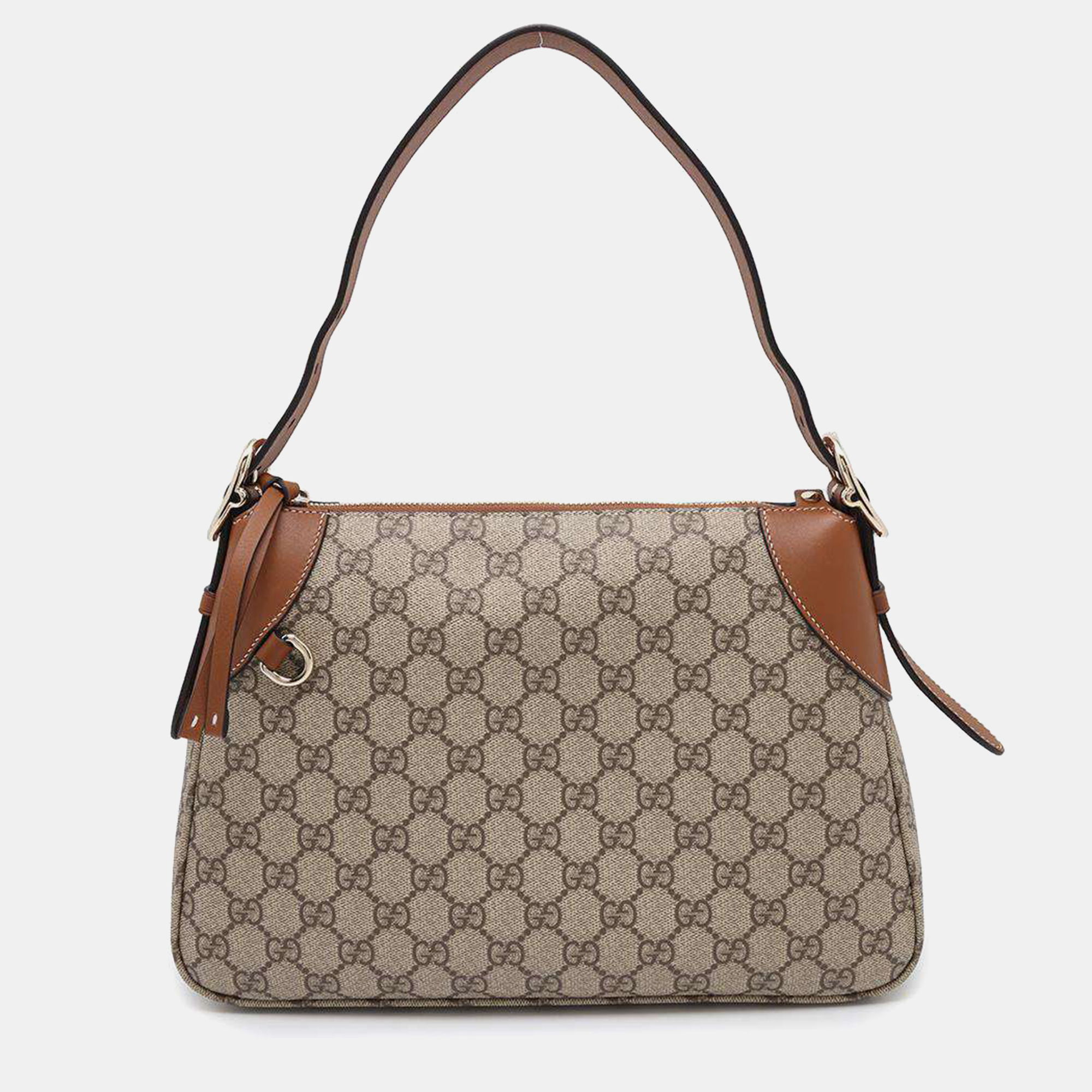 

Gucci Gg Emblem Medium One Shoulder Bag Beige/Brown Pvc Leather