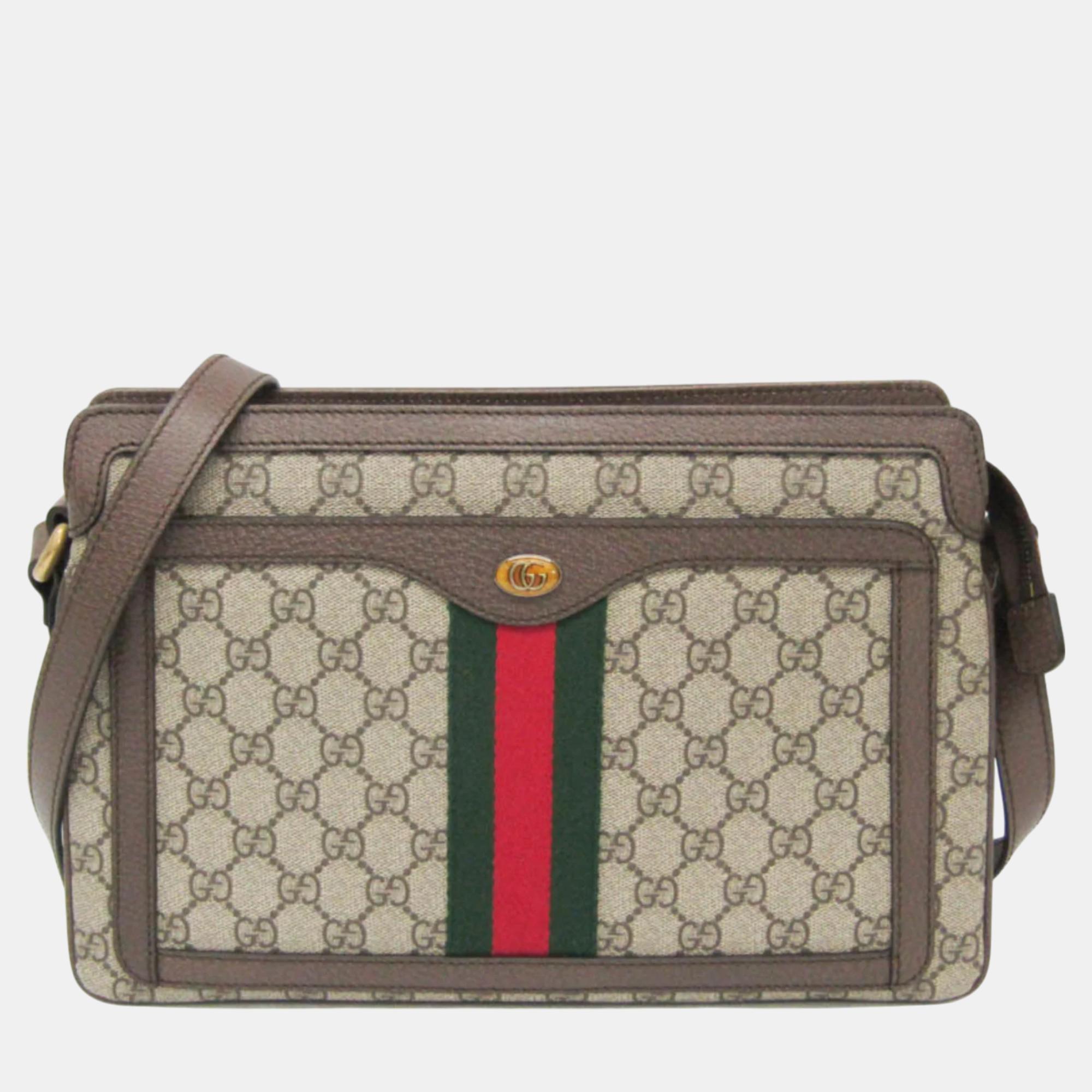 

Gucci Beige Brown Medium GG Supreme Shoulder Bag