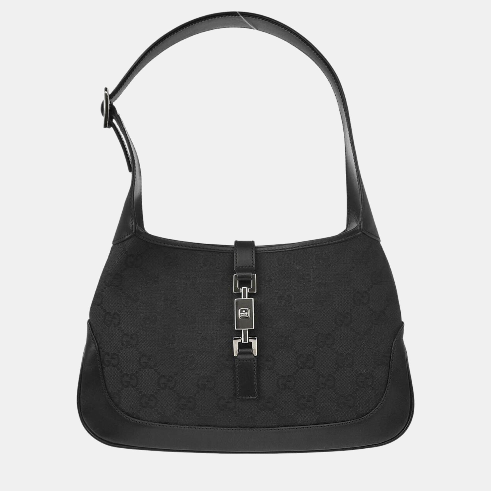 

Gucci Black GG Jackie Handbag