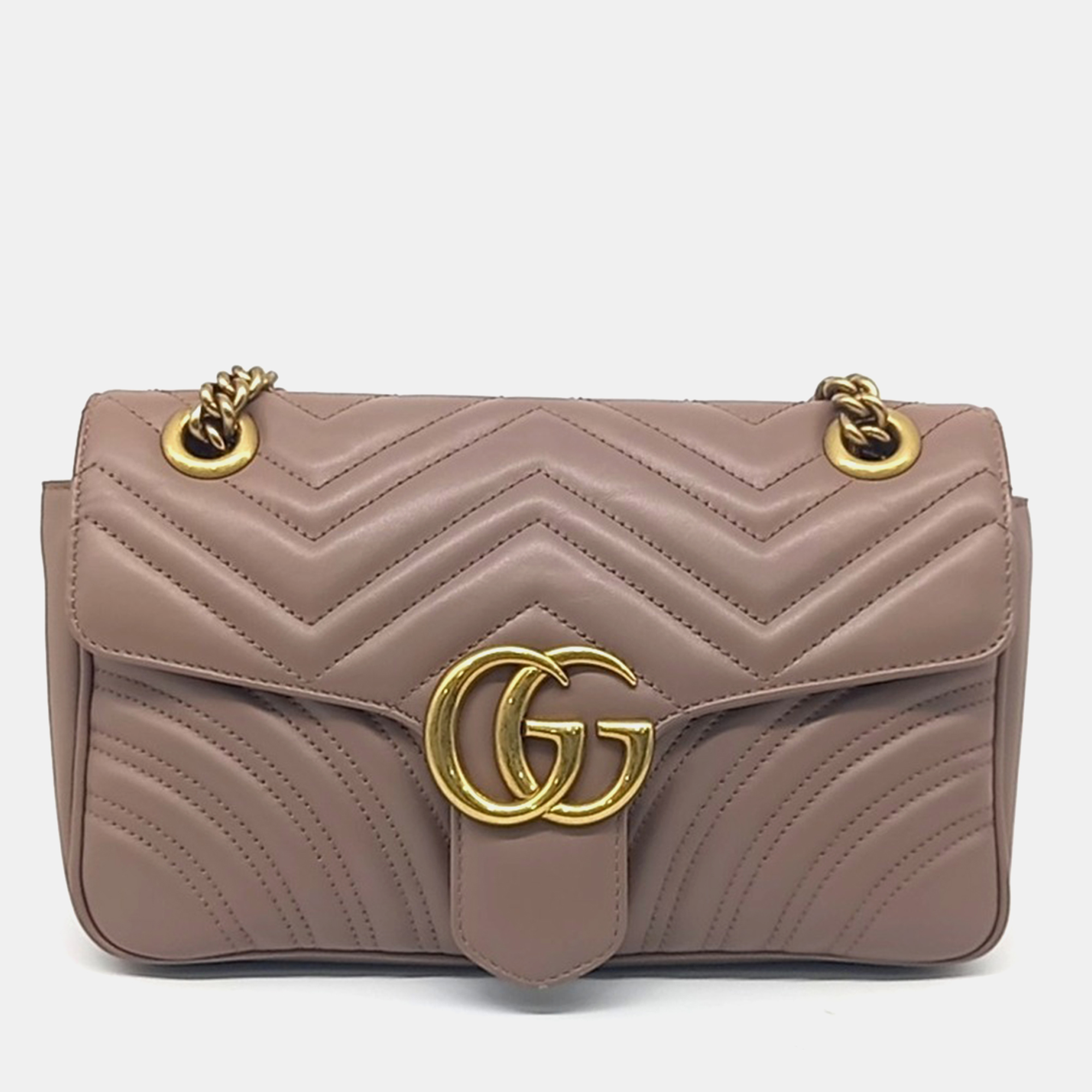 

Gucci Beige Leather Marmont Matrace Shoulder Bag