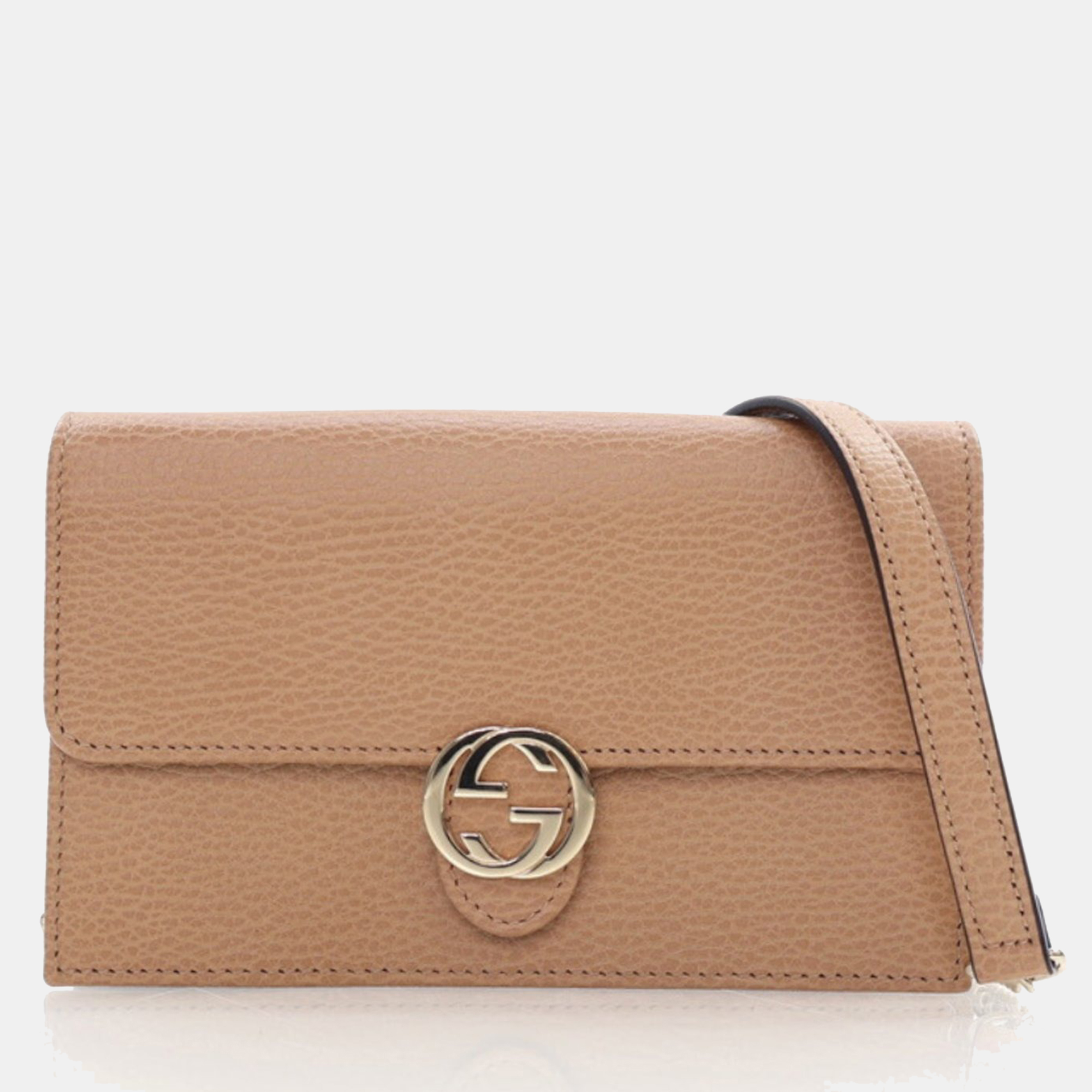 

Gucci GG Interlocking Wallet On Chain (WOC), Brown