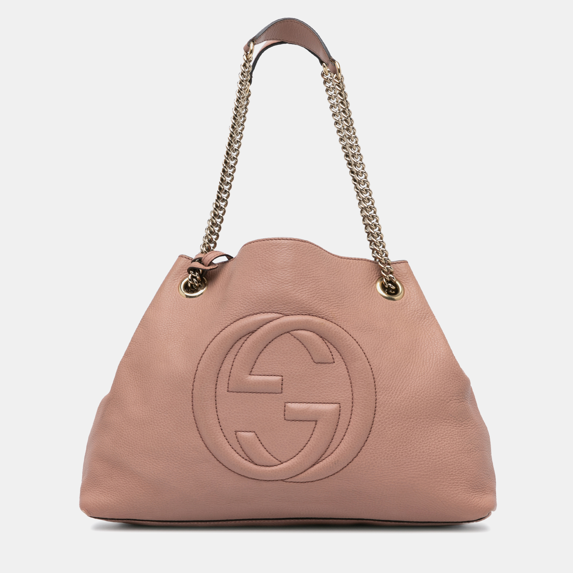 

Gucci Pink Medium Leather Soho Chain Tote