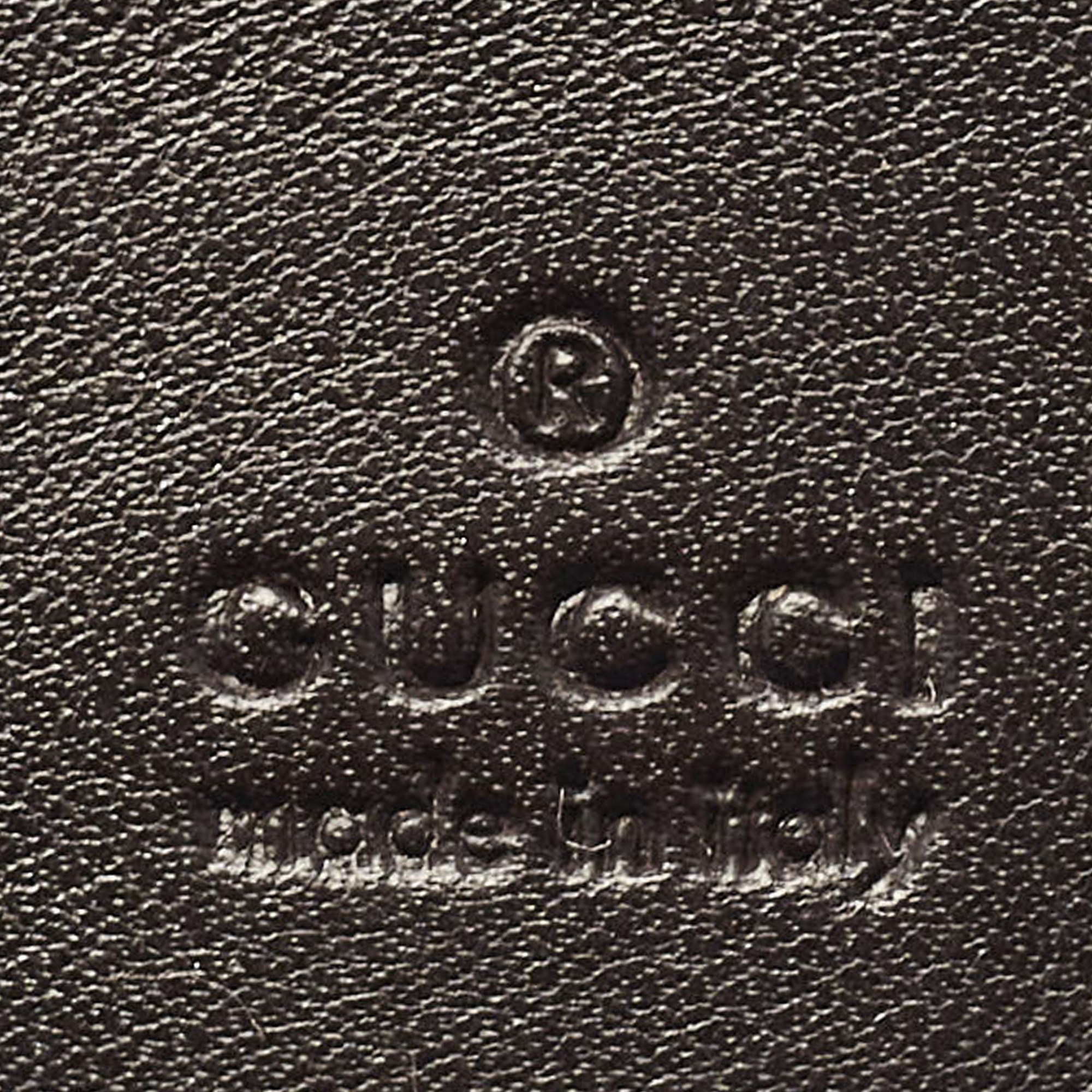 Gucci Dark Brown Guccissima Leather Interlocking G Flap Continental Wallet 