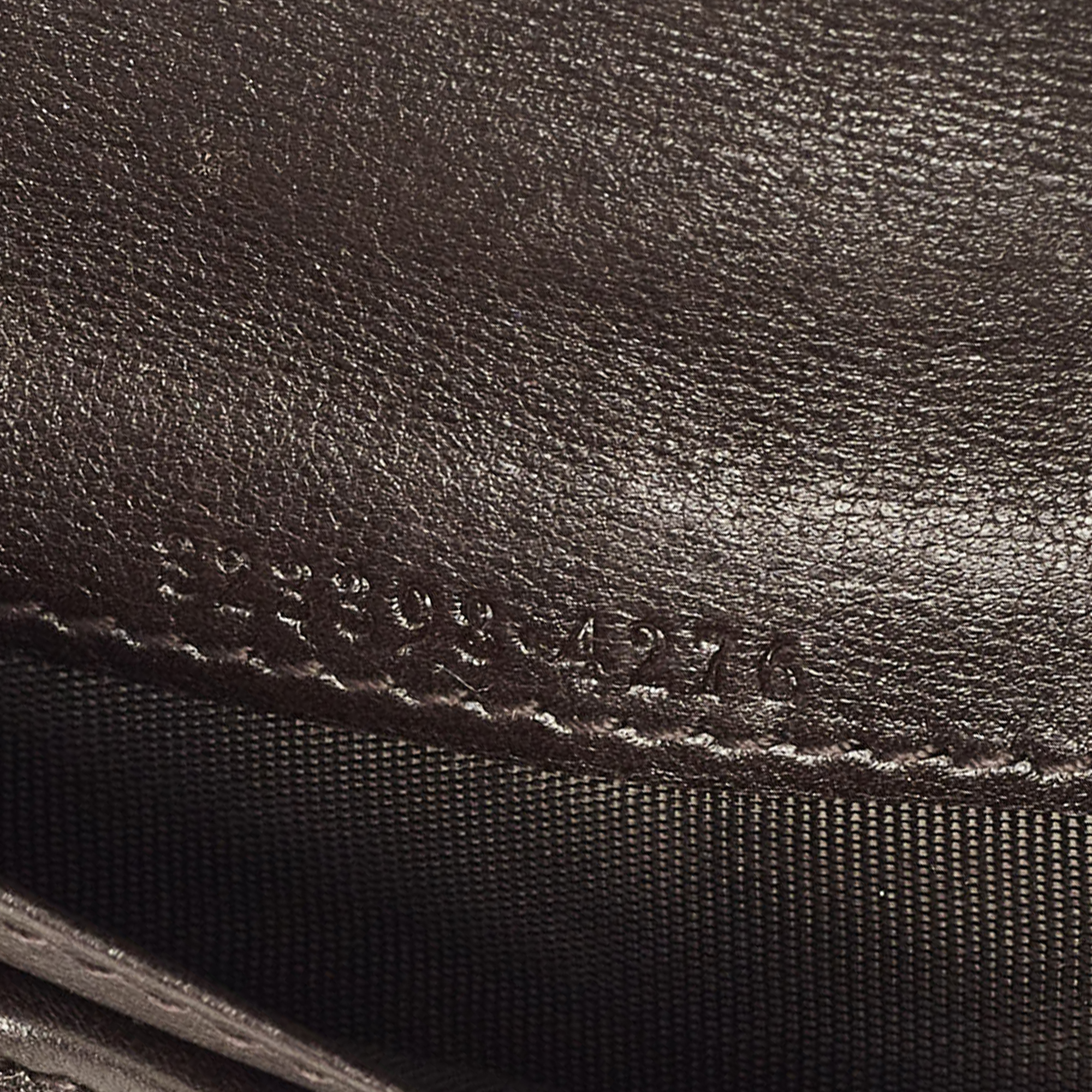 Gucci Dark Brown Guccissima Leather Interlocking G Flap Continental Wallet 
