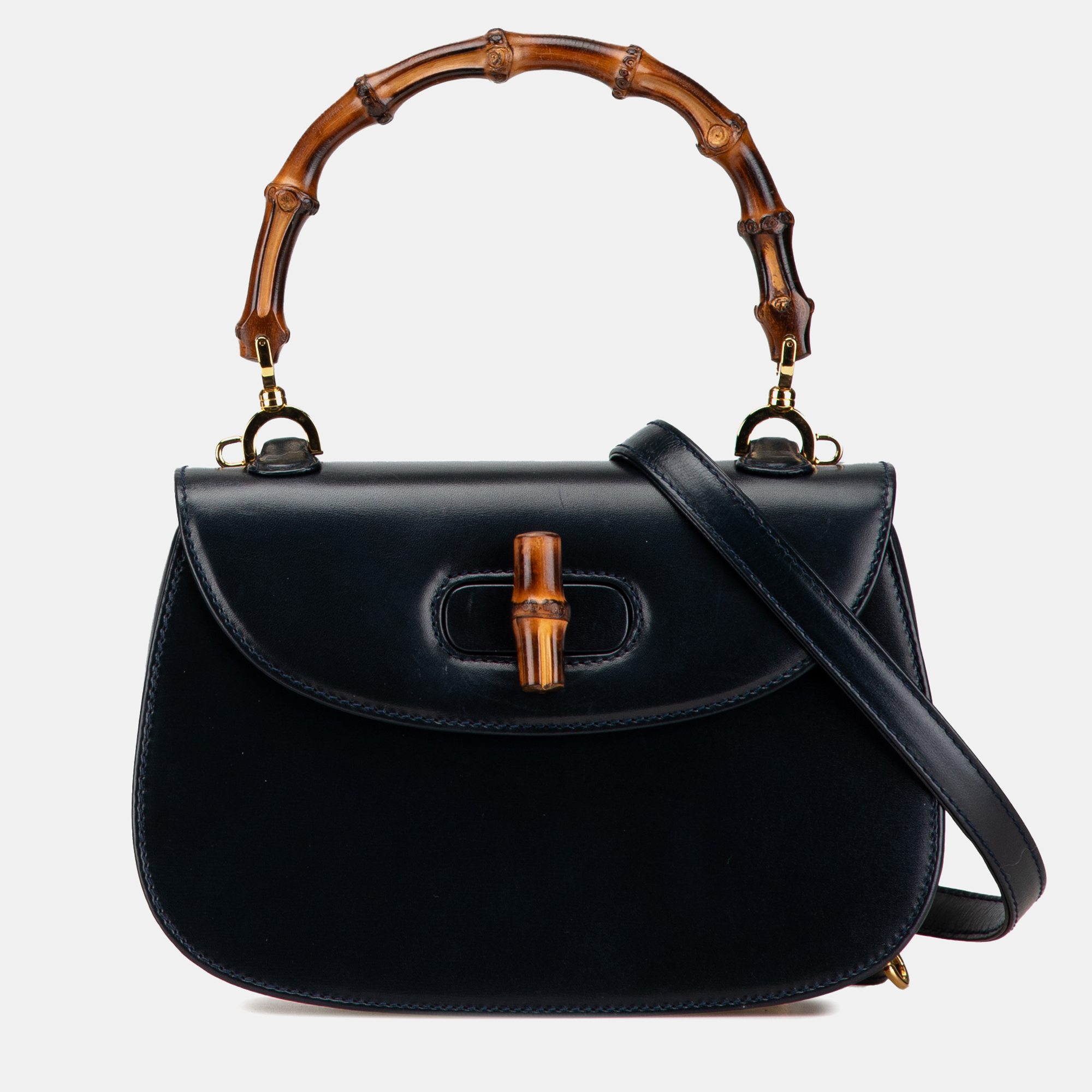 

Gucci Black Mini Calfskin Bamboo Night