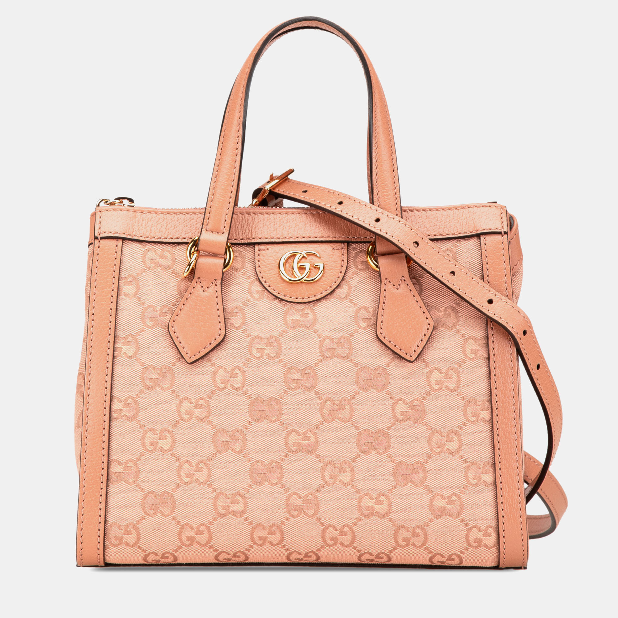 

Gucci Pink Small GG Canvas Ophidia Satchel