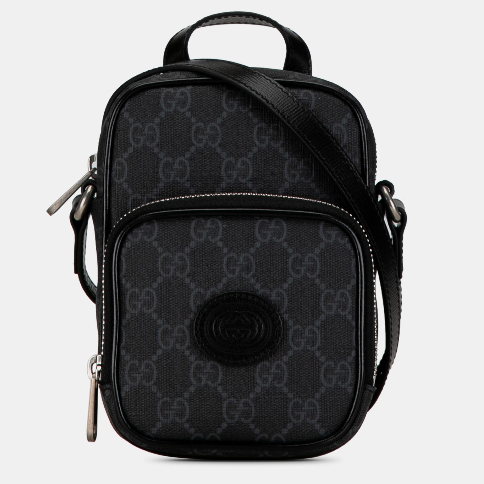 

Gucci Grey Mini GG Supreme Interlocking G Crossbody Bag